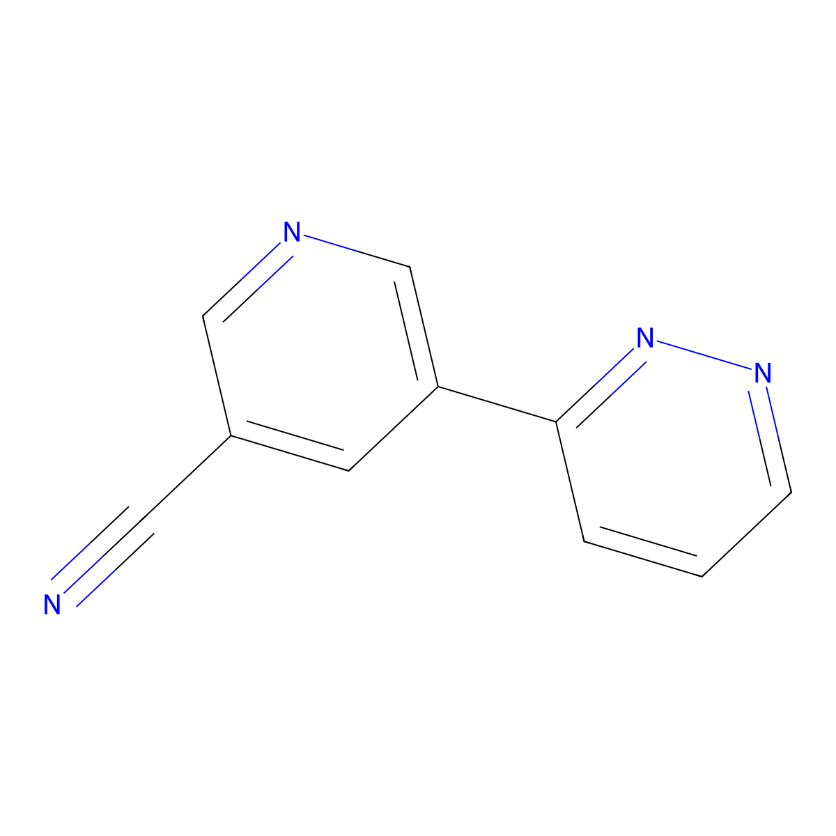 5-(Pyridazin-3-yl)nicotinonitrile molecular structure, CAS 1346687-41-9