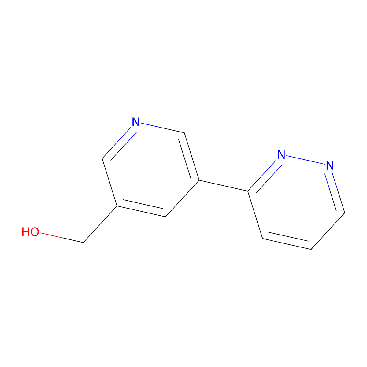(5-(Pyridazin-3-yl)pyridin-3-yl)methanol molecular structure, CAS 1346687-42-0