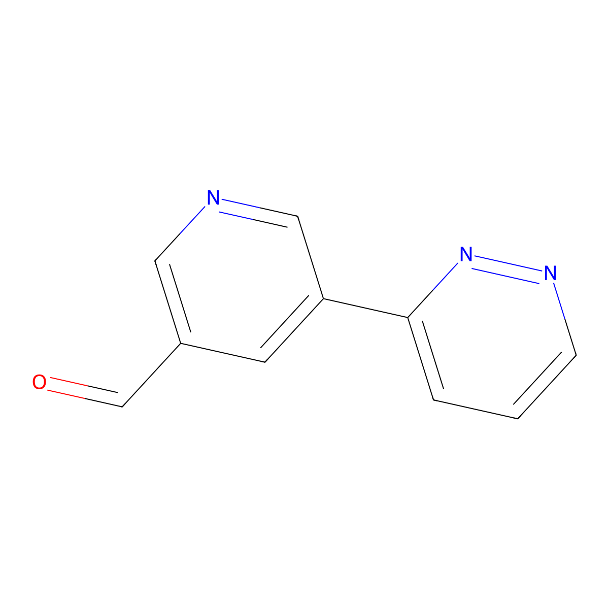 5-(Pyridazin-3-yl)nicotinaldehyde molecular structure, CAS 1346687-43-1