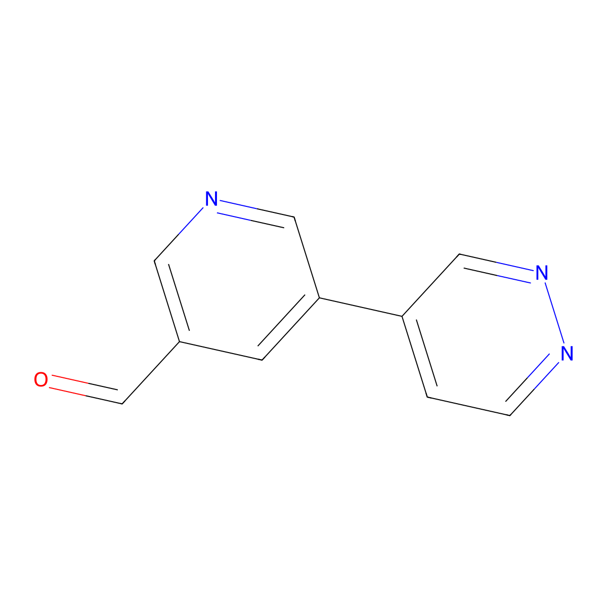 5-(Pyridazin-4-yl)nicotinaldehyde molecular structure, CAS 1346687-50-0