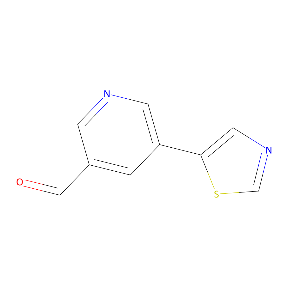 5-(Thiazol-5-yl)nicotinaldehyde molecular structure, CAS 1346687-57-7