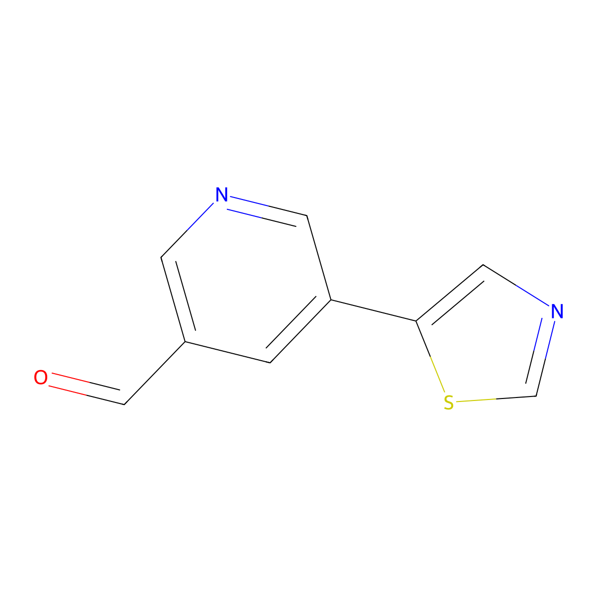 5-(Thiazol-5-yl)nicotinaldehyde molecular structure, CAS 1346687-57-7