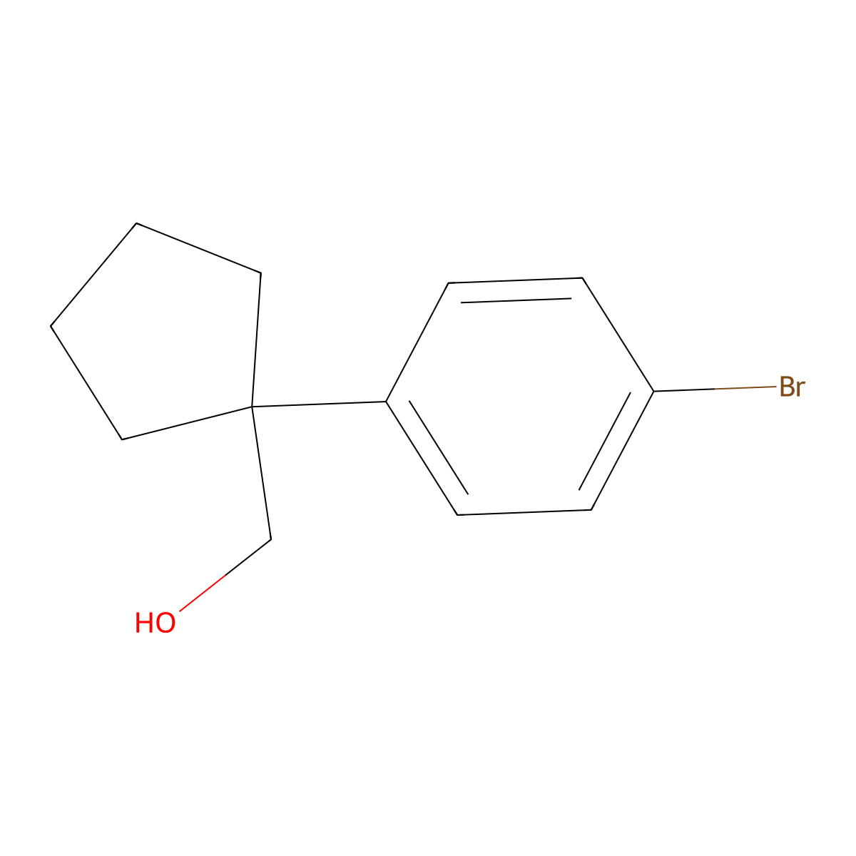 [1-(4-Bromophenyl)cyclopentyl]methanol molecular structure, CAS 1346689-83-5