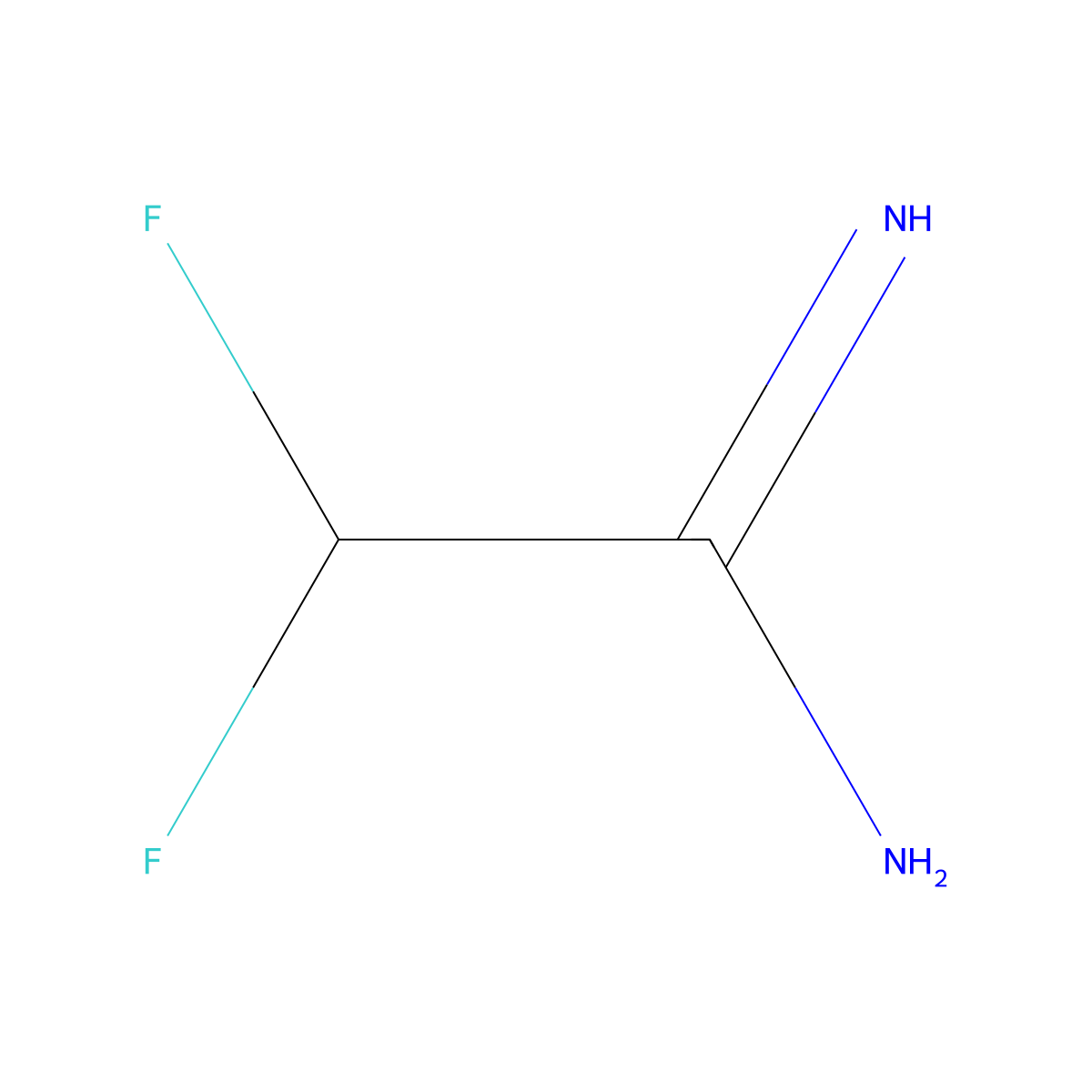 2,2-Difluoroacetimidamide molecular structure, CAS 134669-67-3