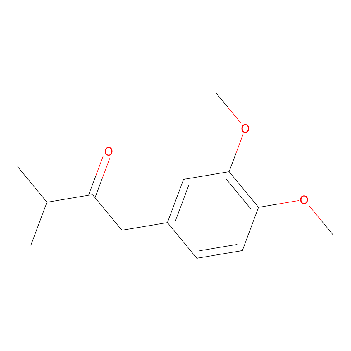 1-(3,4-Dimethoxyphenyl)-3-methylbutan-2-one molecular structure, CAS 134669-78-6