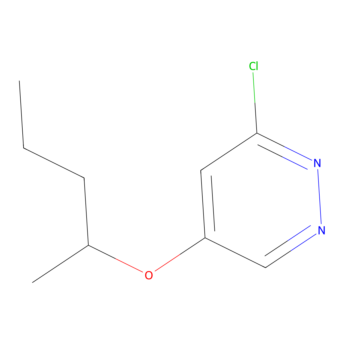 3-Chloro-5-(pentan-2-yloxy)pyridazine molecular structure, CAS 1346691-21-1