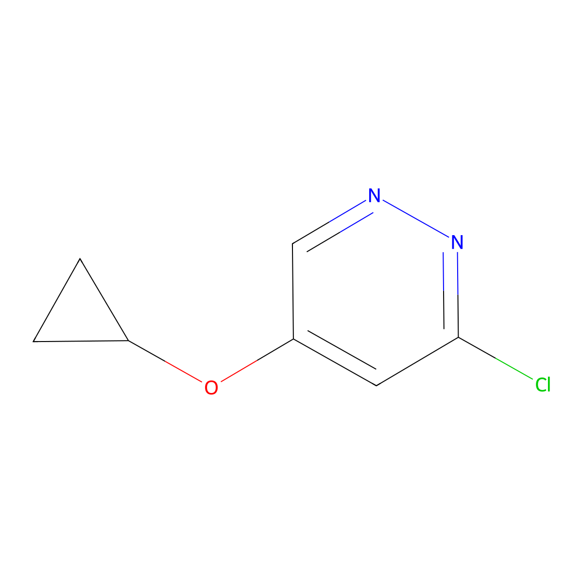 3-Chloro-5-cyclopropoxypyridazine molecular structure, CAS 1346691-24-4