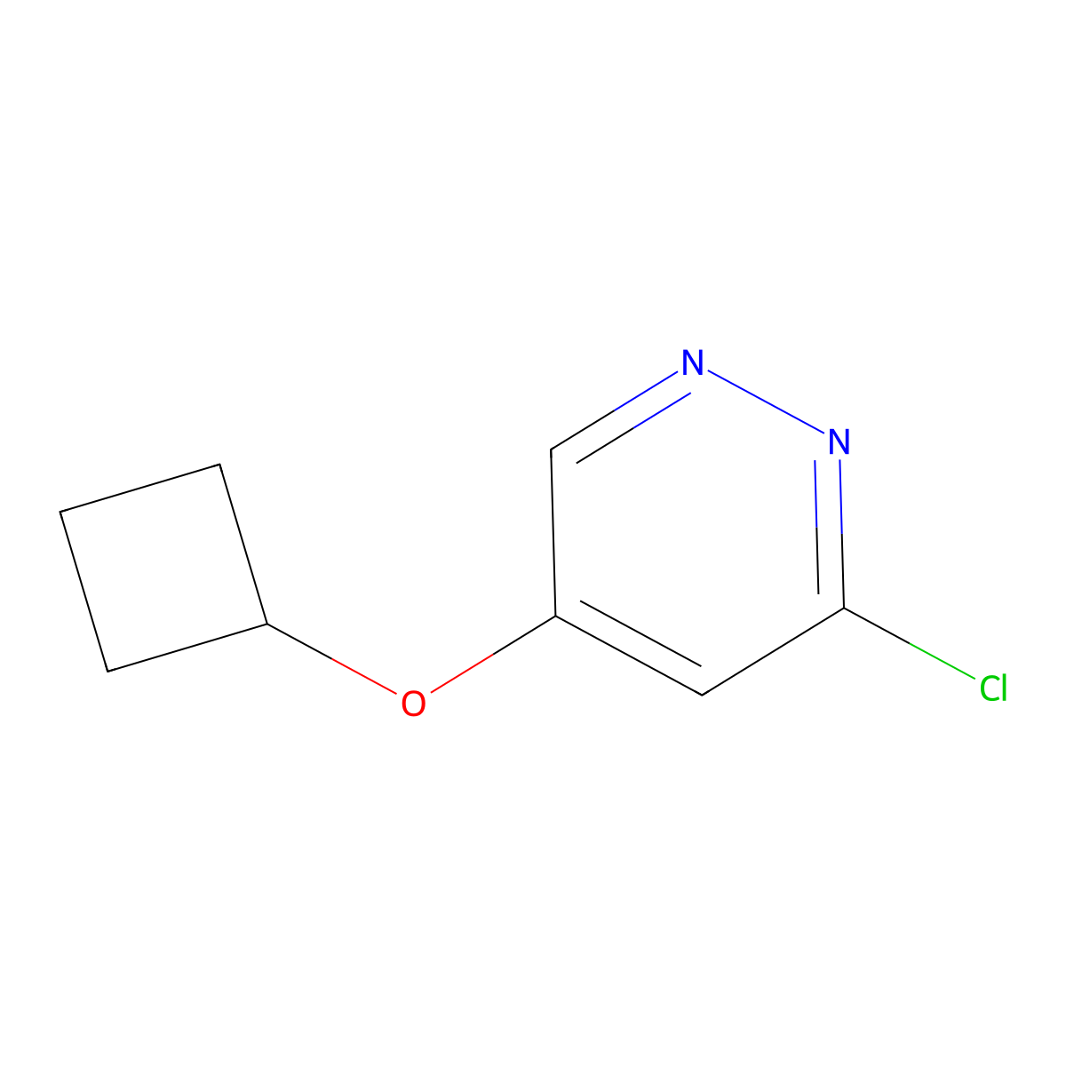 3-Chloro-5-cyclobutoxypyridazine molecular structure, CAS 1346691-25-5