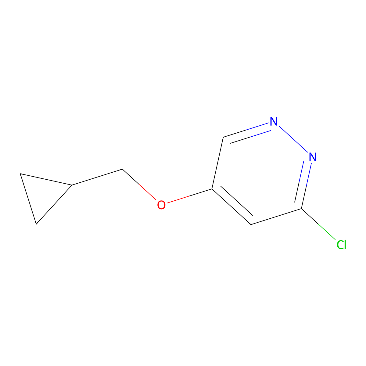 3-Chloro-5-(cyclopropylmethoxy)pyridazine molecular structure, CAS 1346691-28-8