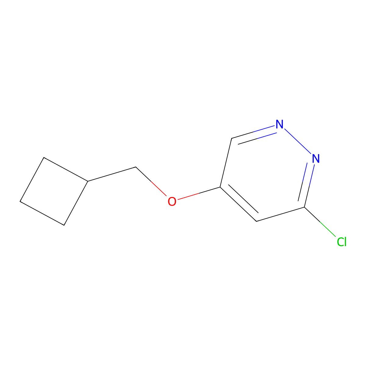 3-Chloro-5-(cyclobutylmethoxy)pyridazine molecular structure, CAS 1346691-29-9