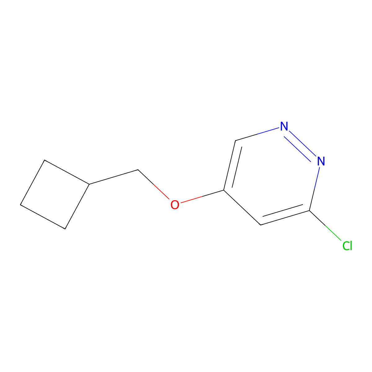 3-Chloro-5-(cyclobutylmethoxy)pyridazine molecular structure, CAS 1346691-29-9