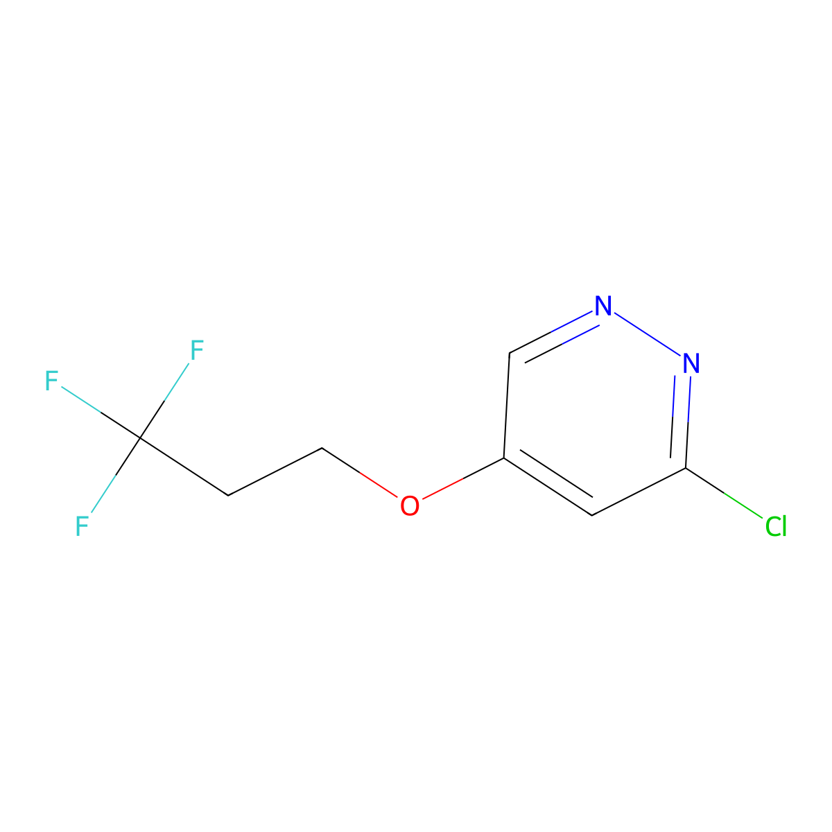 3-Chloro-5-(3,3,3-trifluoropropoxy)pyridazine molecular structure, CAS 1346691-34-6