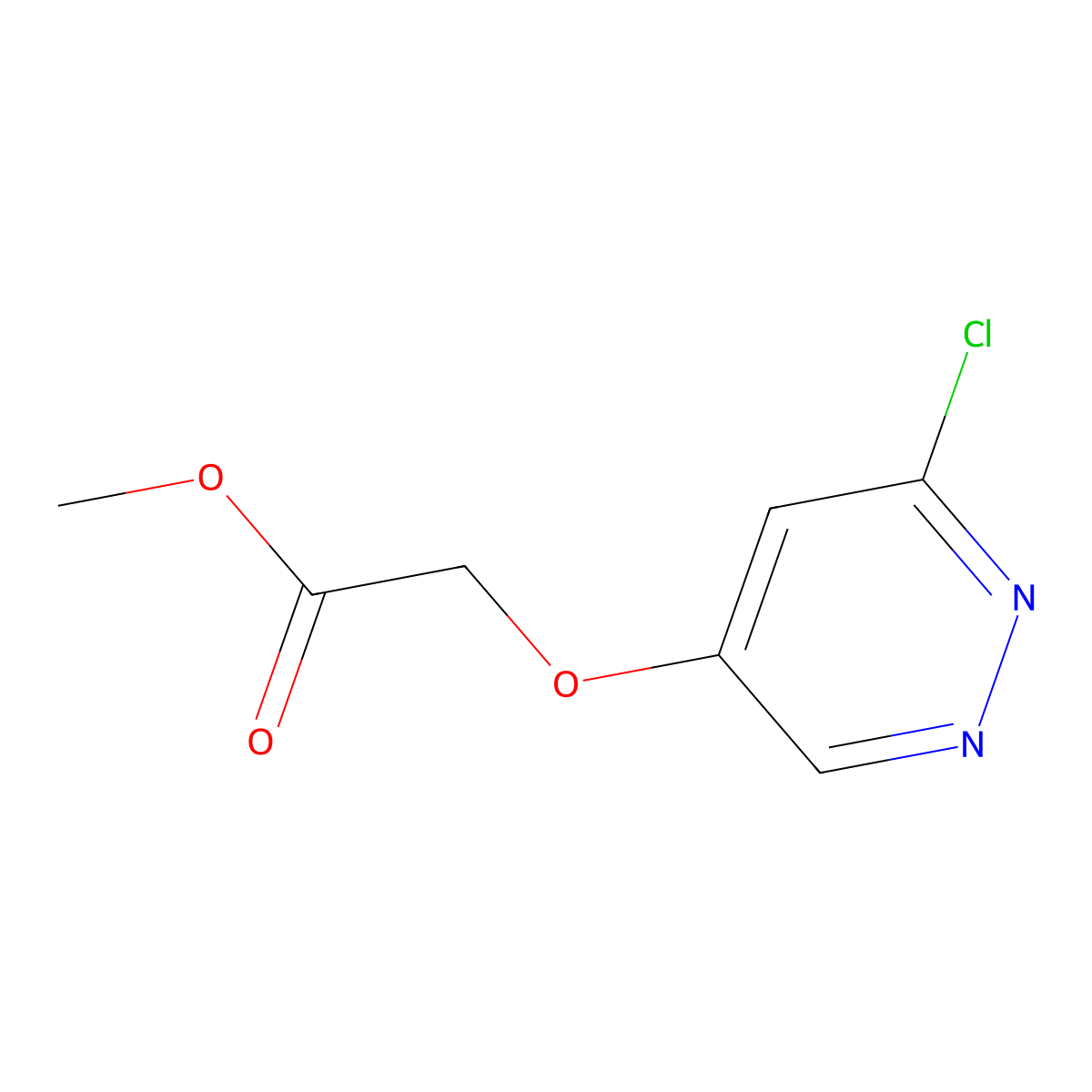 Methyl 2-((6-chloropyridazin-4-yl)oxy)acetate molecular structure, CAS 1346691-35-7