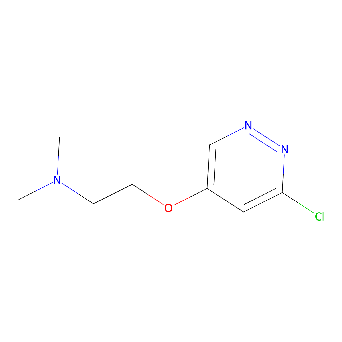 2-((6-Chloropyridazin-4-yl)oxy)-N,N-dimethylethanamine molecular structure, CAS 1346691-40-4