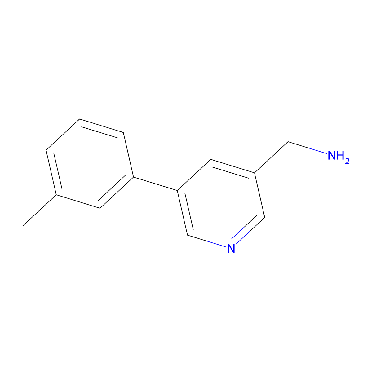 (5-(m-Tolyl)pyridin-3-yl)methanamine molecular structure, CAS 1346691-47-1