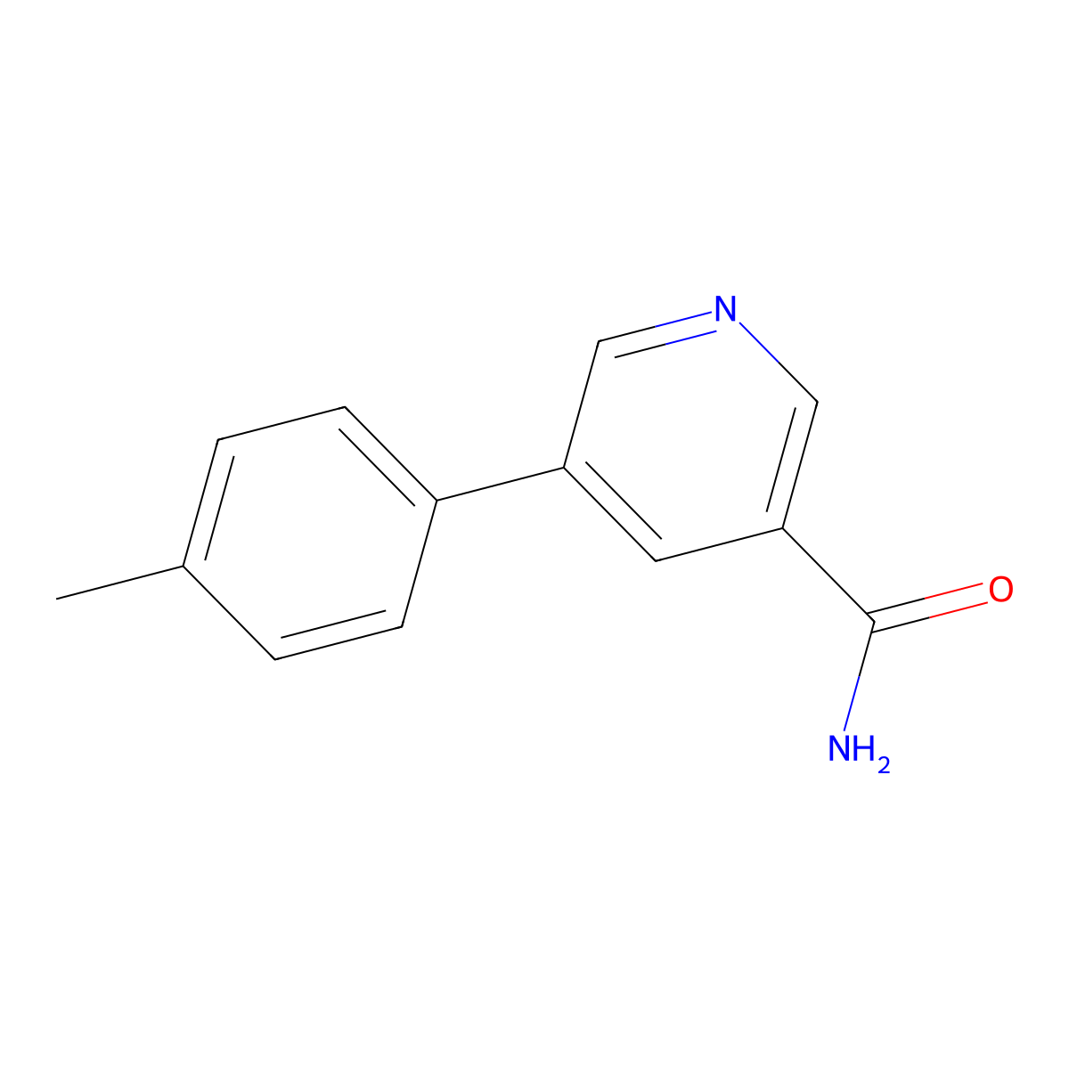 5-(p-Tolyl)nicotinamide molecular structure, CAS 1346691-48-2