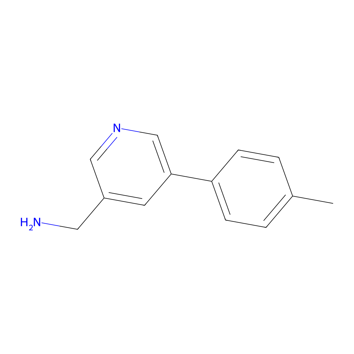 (5-(p-Tolyl)pyridin-3-yl)methanamine molecular structure, CAS 1346691-49-3