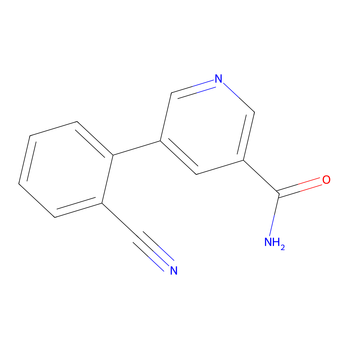 5-(2-Cyanophenyl)nicotinamide molecular structure, CAS 1346691-51-7