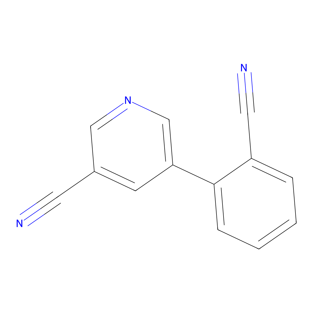 5-(2-Cyanophenyl)nicotinonitrile molecular structure, CAS 1346691-52-8