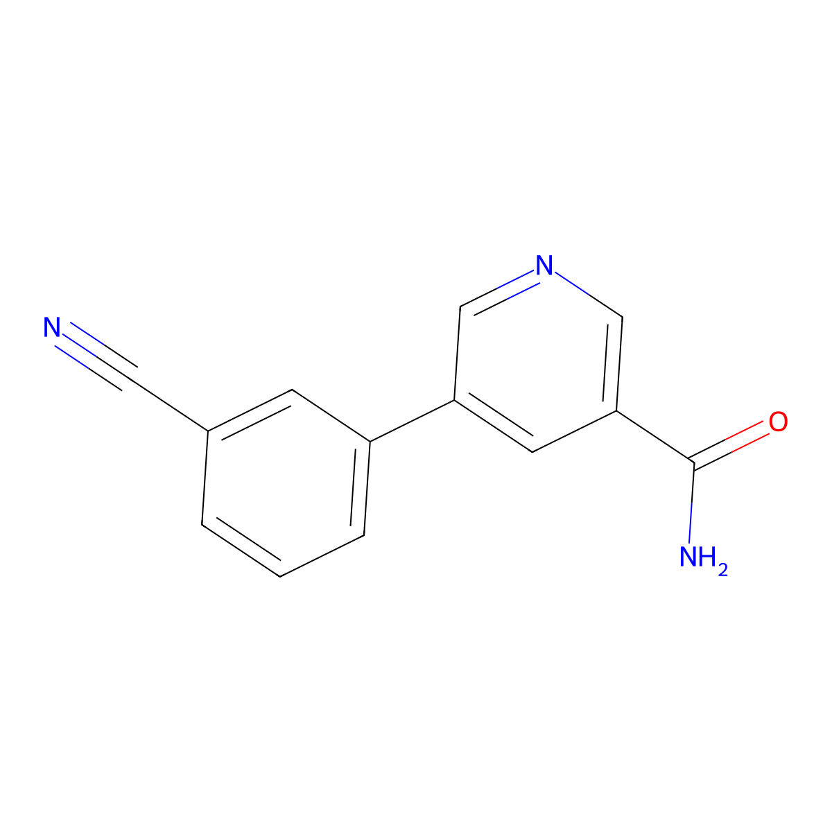 5-(3-Cyanophenyl)nicotinamide molecular structure, CAS 1346691-56-2