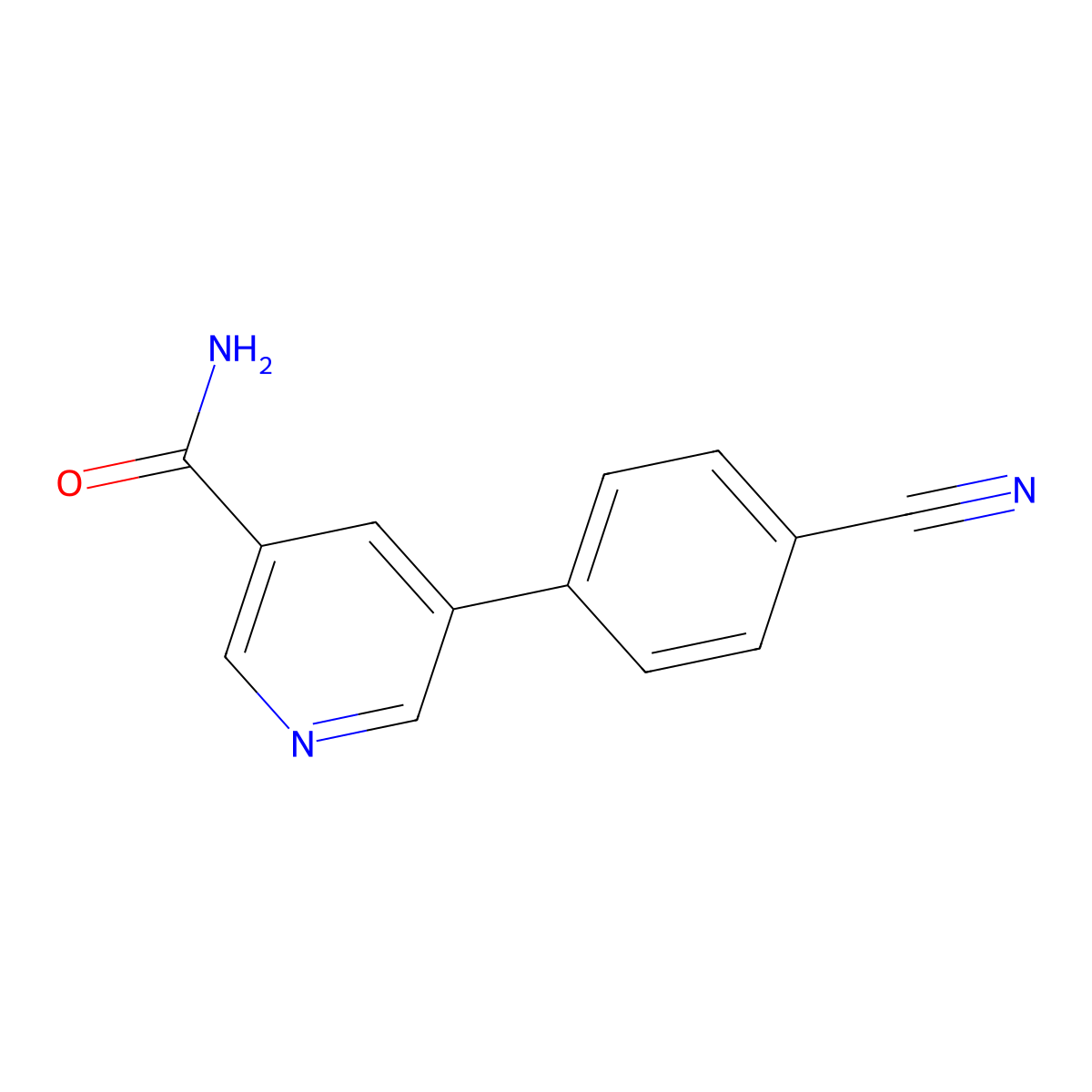 5-(4-Cyanophenyl)nicotinamide molecular structure, CAS 1346691-59-5