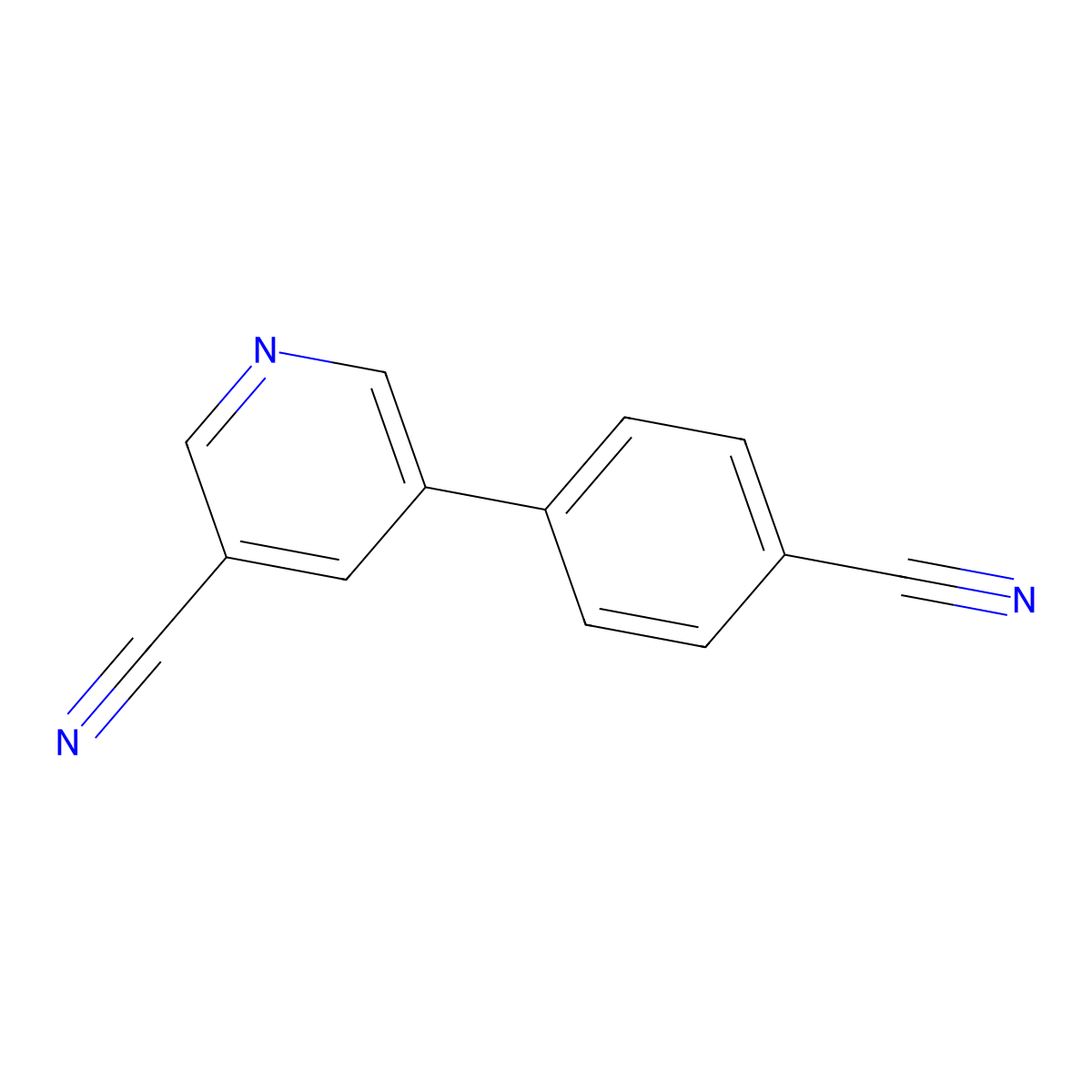 5-(4-Cyanophenyl)nicotinonitrile molecular structure, CAS 1346691-60-8