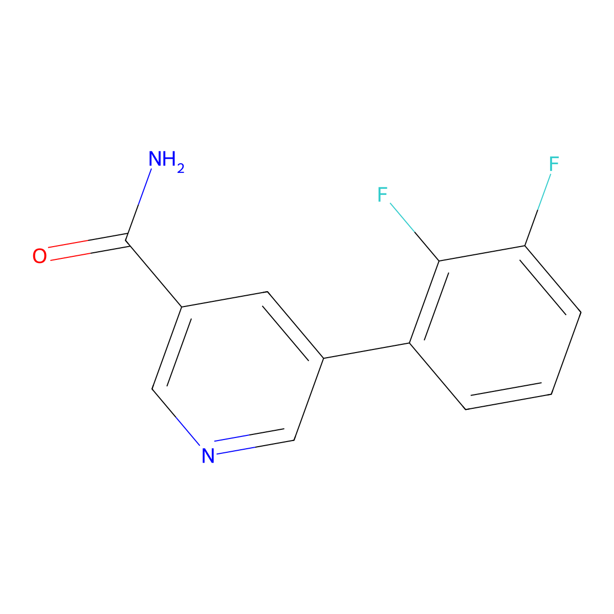5-(2,3-Difluorophenyl)nicotinamide molecular structure, CAS 1346691-63-1