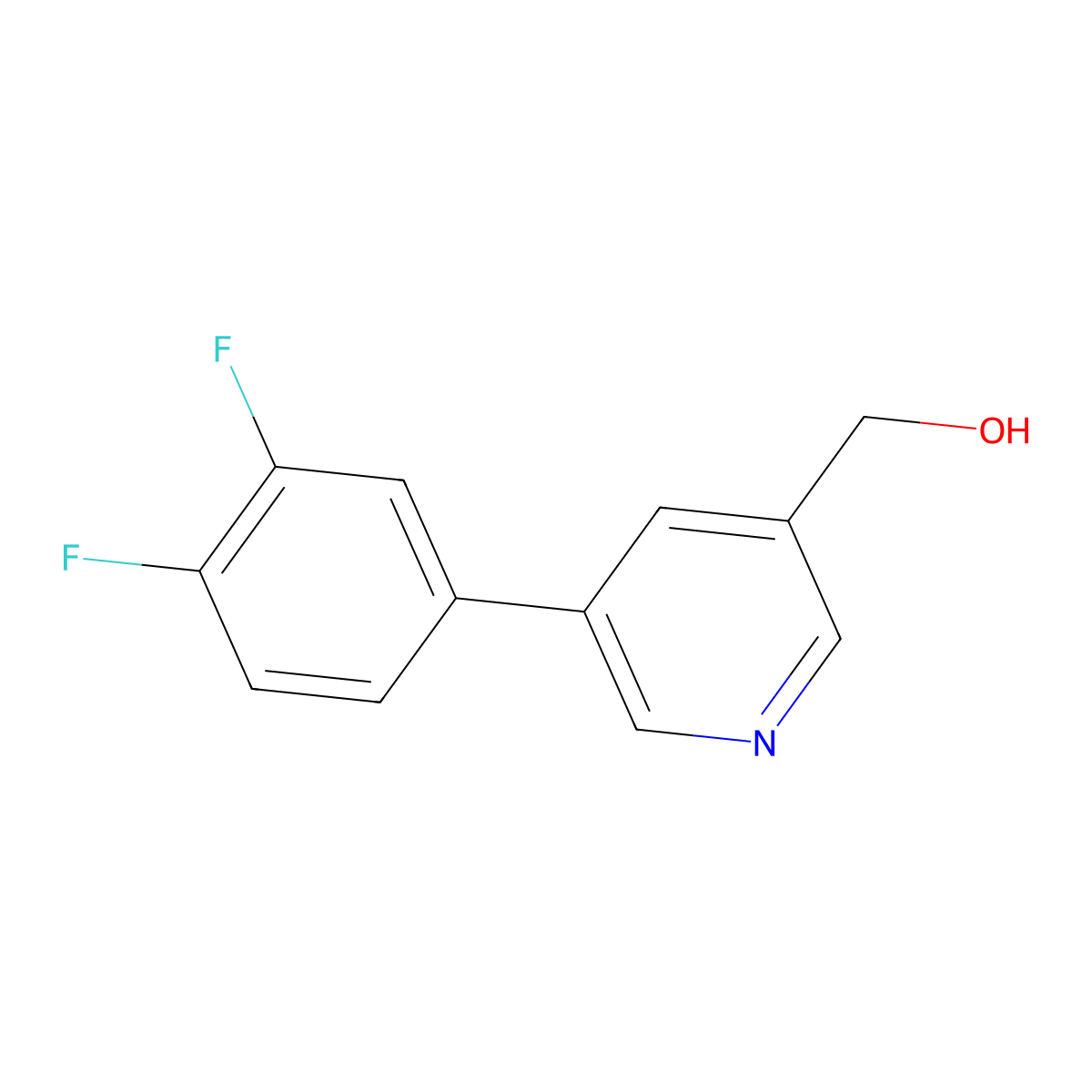 (5-(3,4-Difluorophenyl)pyridin-3-yl)methanol molecular structure, CAS 1346691-72-2