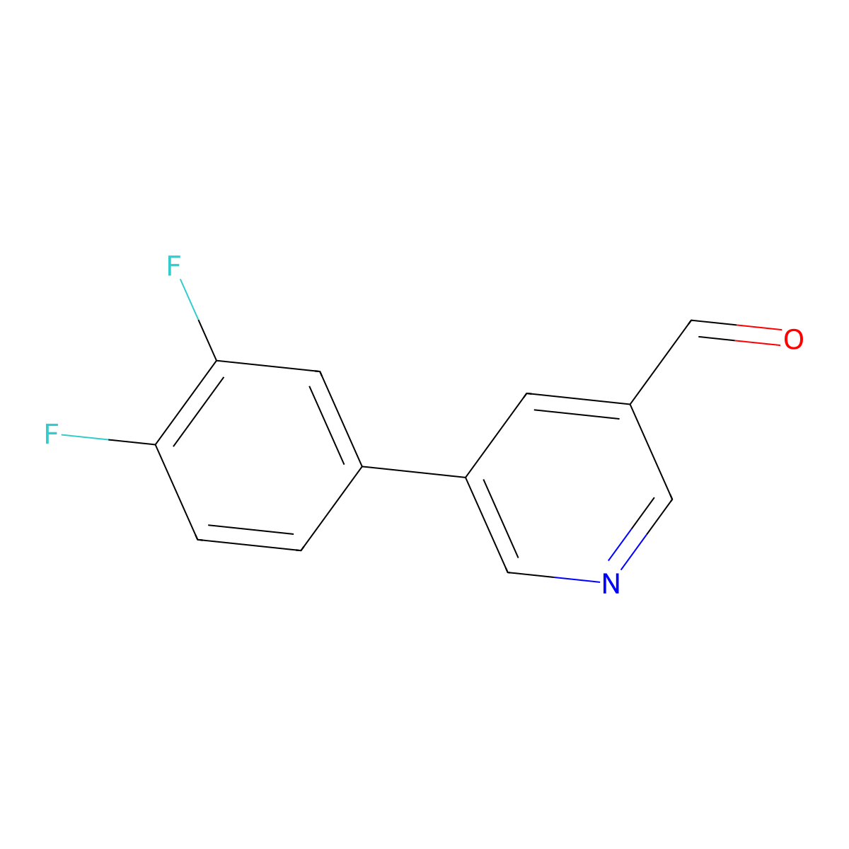 5-(3,4-Difluorophenyl)nicotinaldehyde molecular structure, CAS 1346691-73-3
