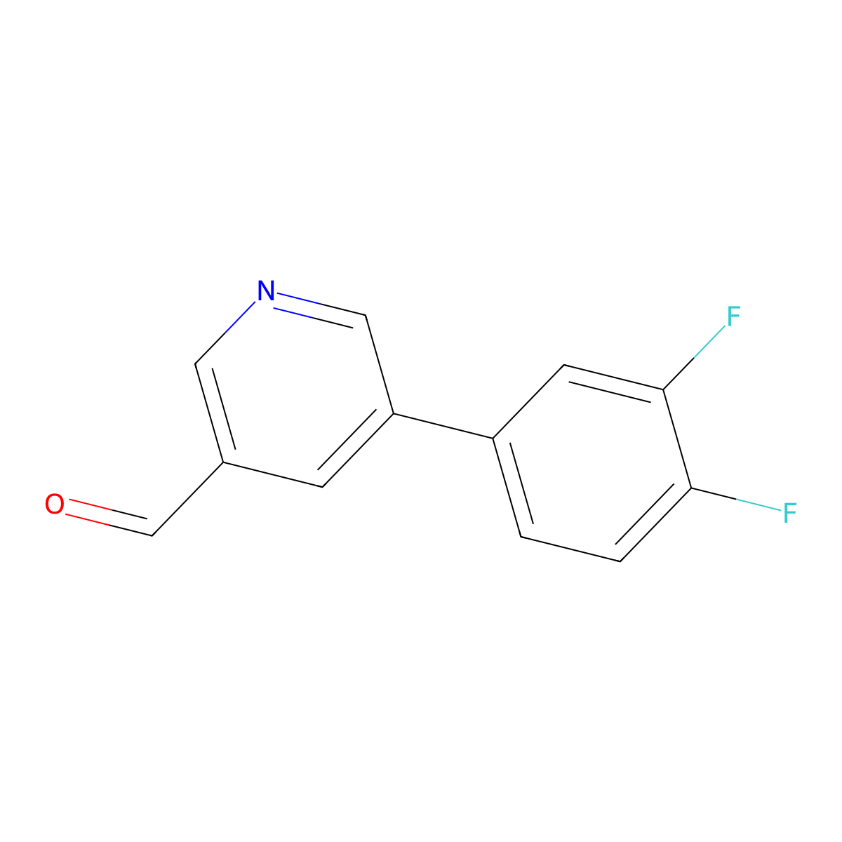 5-(3,4-Difluorophenyl)nicotinaldehyde molecular structure, CAS 1346691-73-3