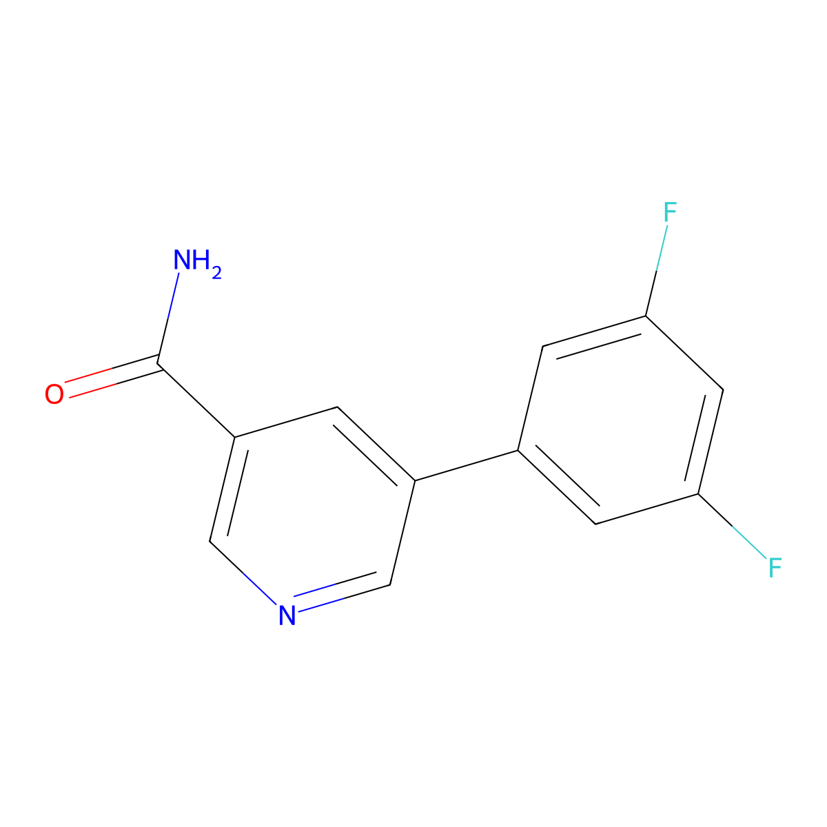 5-(3,5-Difluorophenyl)nicotinamide molecular structure, CAS 1346691-76-6