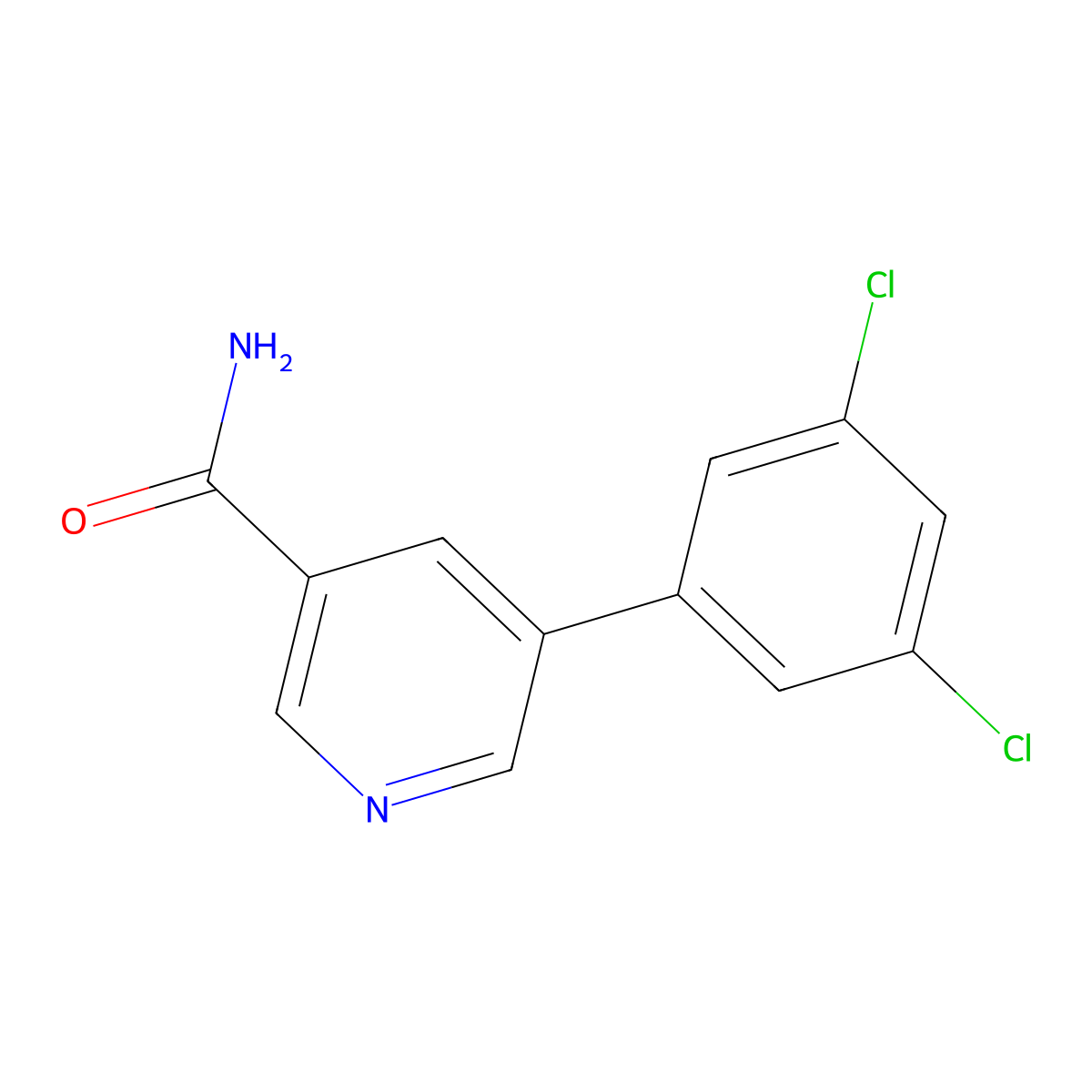 5-(3,5-Dichlorophenyl)nicotinamide molecular structure, CAS 1346691-99-3