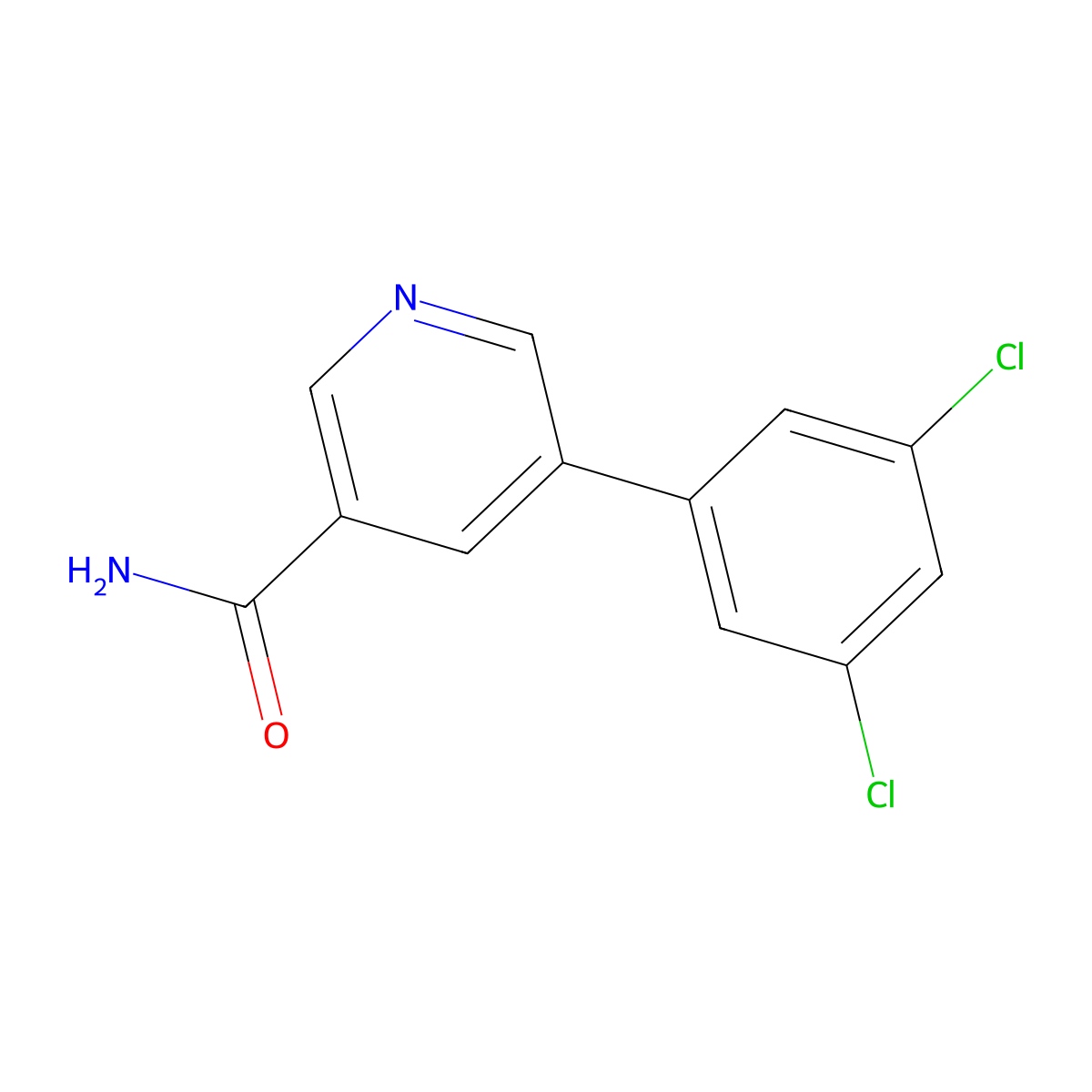 5-(3,5-Dichlorophenyl)nicotinamide molecular structure, CAS 1346691-99-3