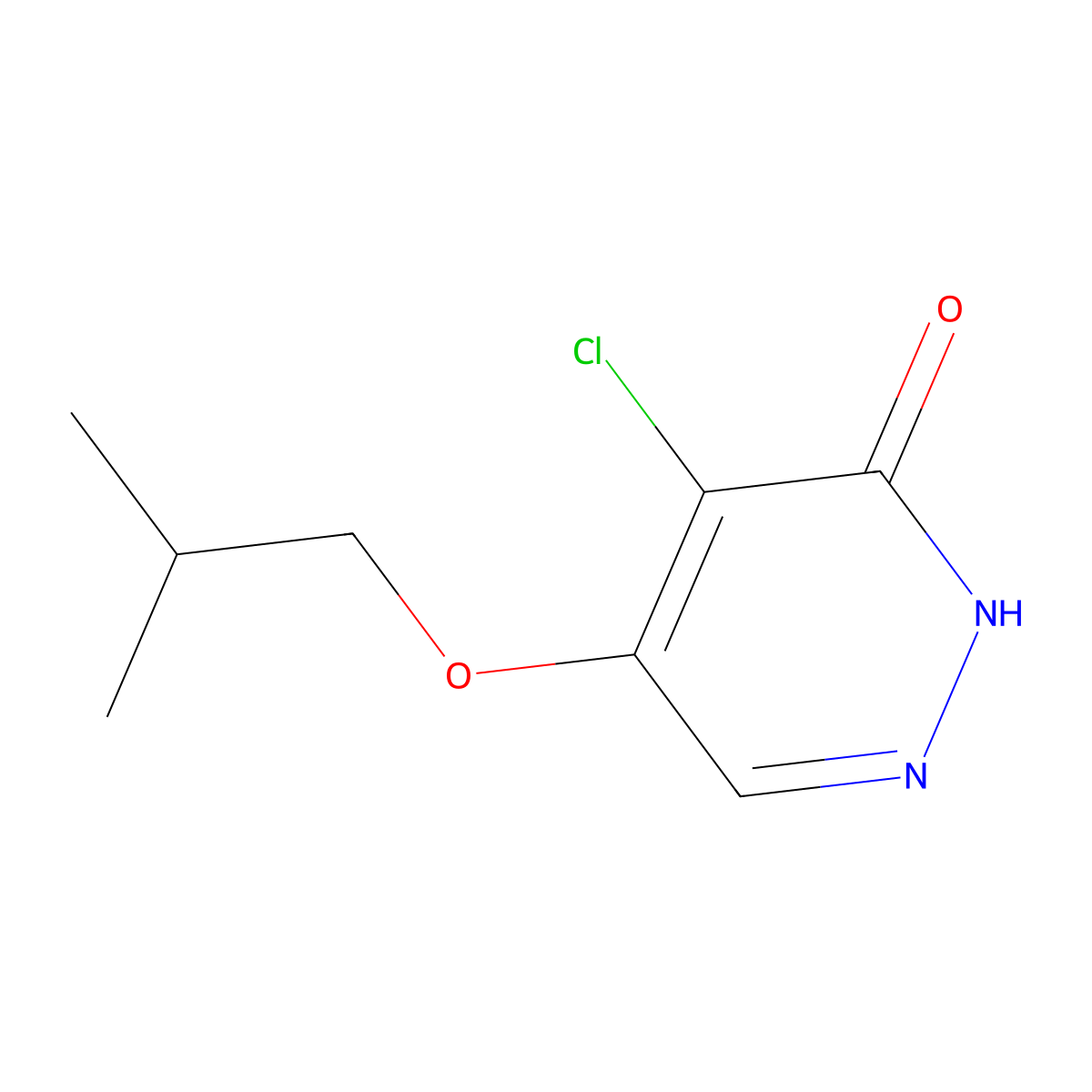 4-chloro-5-isobutoxypyridazin-3(2H)-one molecular structure, CAS 1346697-46-8