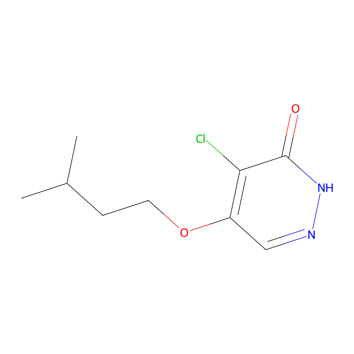 4-chloro-5-(isopentyloxy)pyridazin-3(2H)-one molecular structure, CAS 1346697-49-1