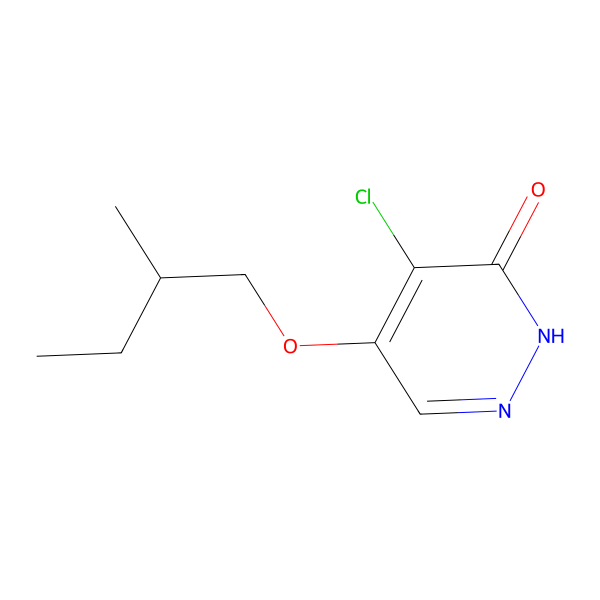 4-Chloro-5-(2-methylbutoxy)pyridazin-3(2H)-one molecular structure, CAS 1346697-50-4