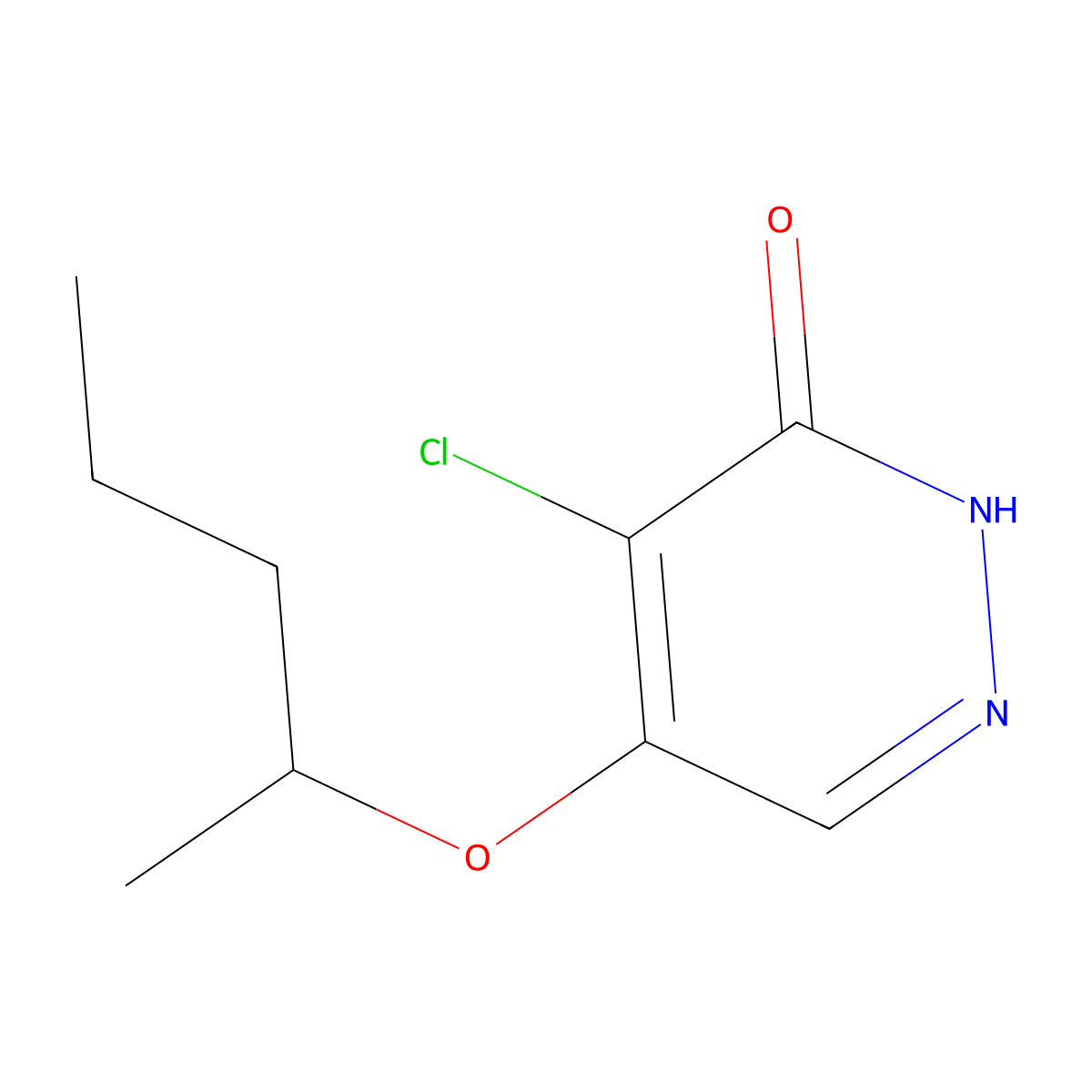 4-chloro-5-(pentan-2-yloxy)pyridazin-3(2H)-one molecular structure, CAS 1346697-51-5