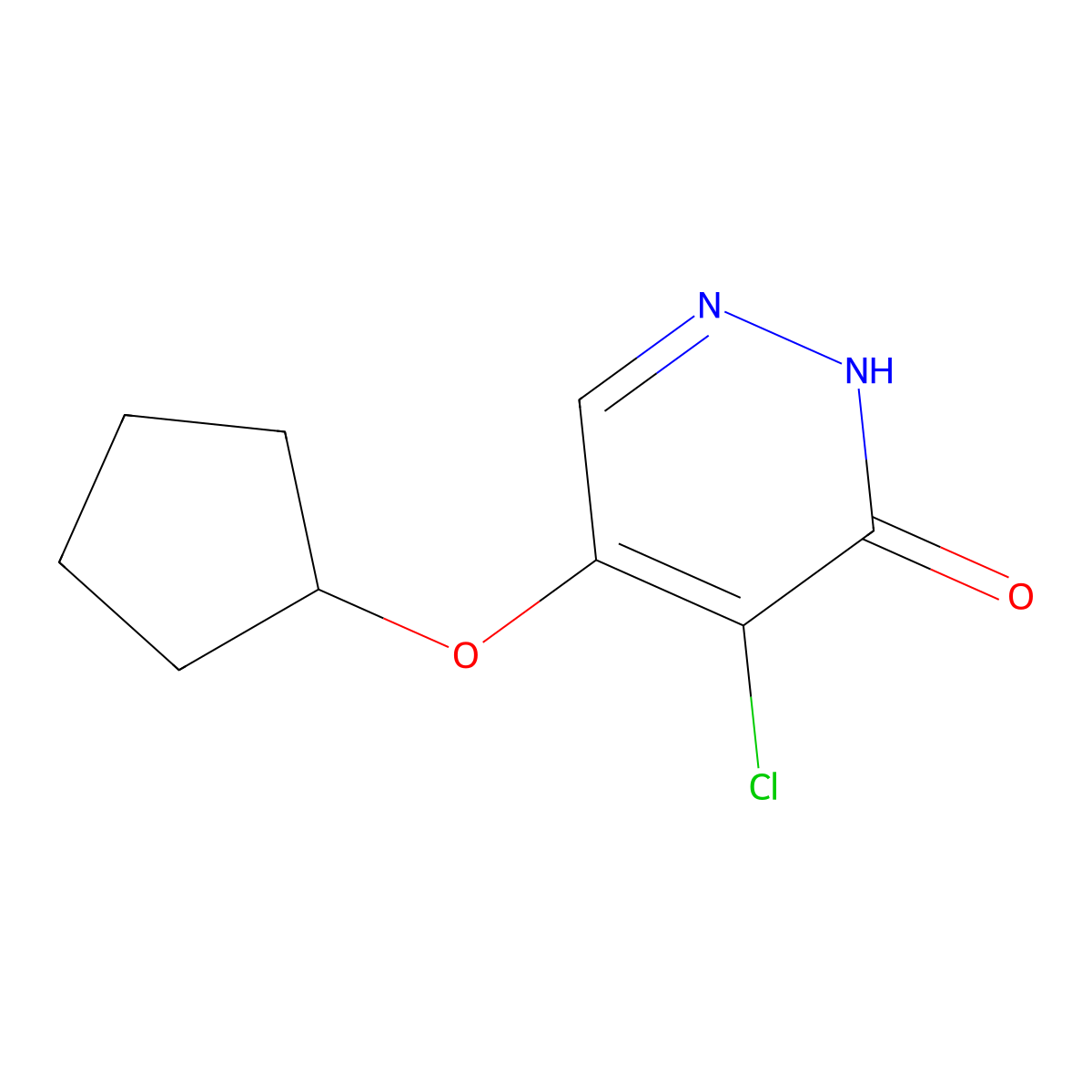 4-chloro-5-(cyclopentyloxy)pyridazin-3(2H)-one molecular structure, CAS 1346697-56-0