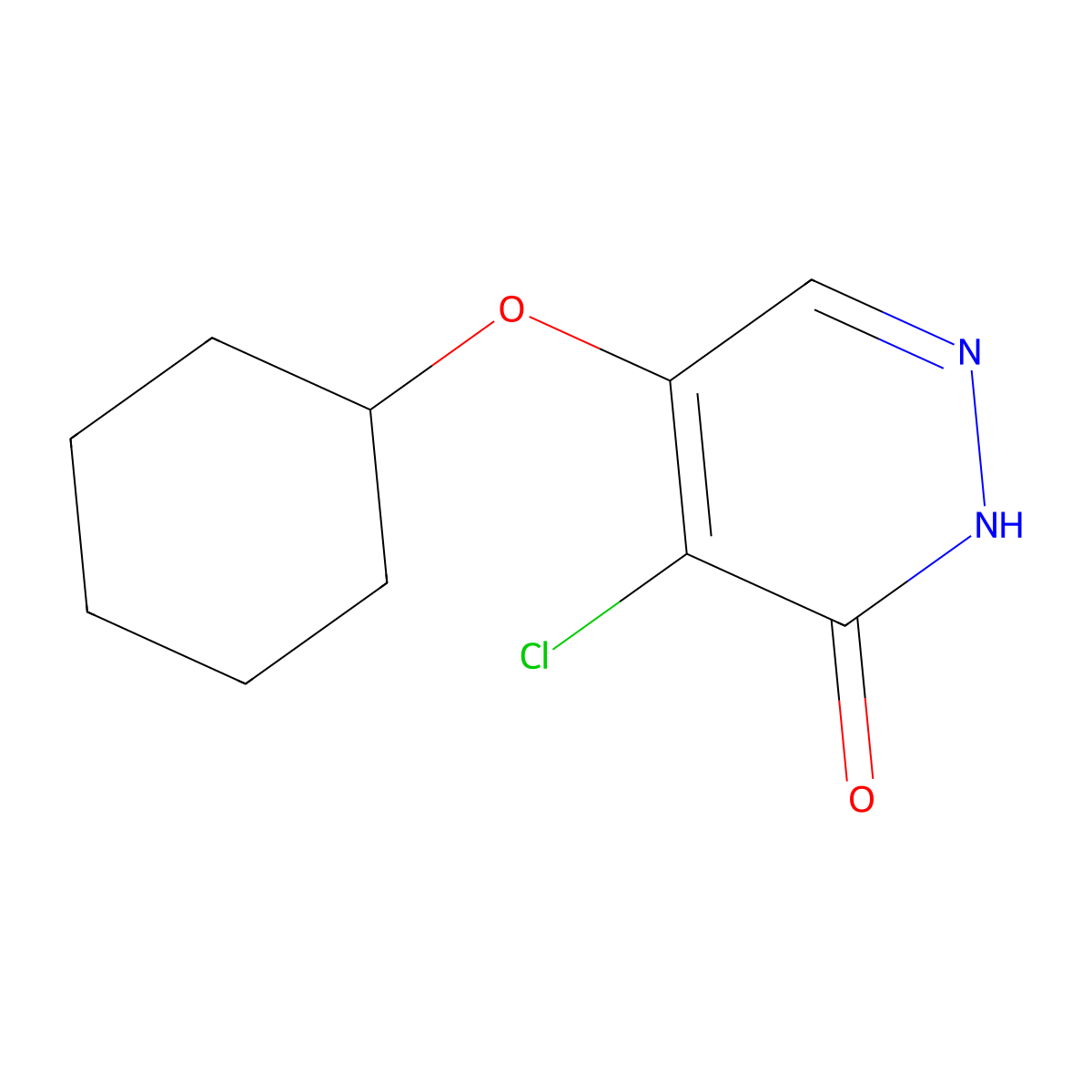 4-chloro-5-(cyclohexyloxy)pyridazin-3(2H)-one molecular structure, CAS 1346697-57-1
