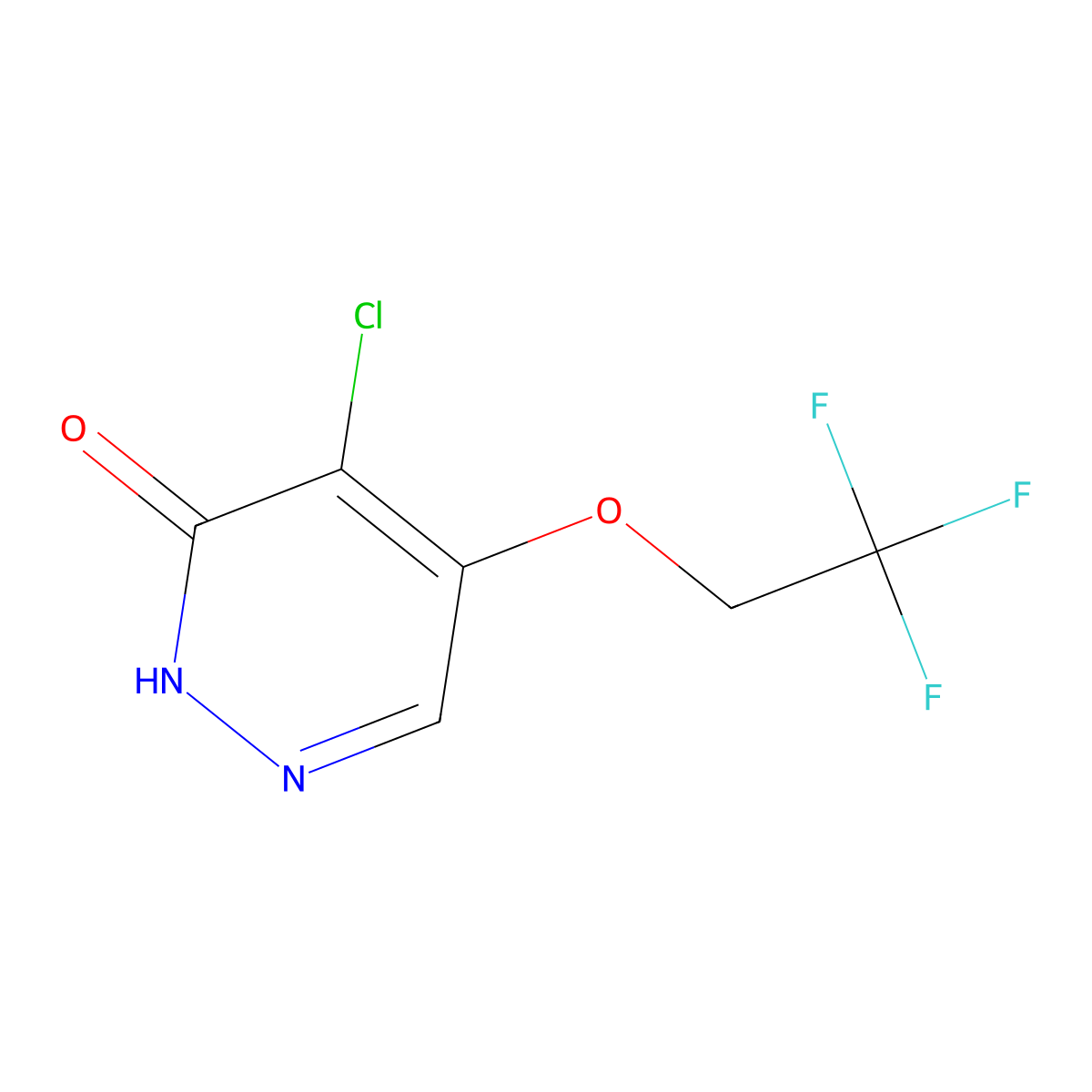 4-Chloro-5-(2,2,2-trifluoroethoxy)pyridazin-3(2H)-one molecular structure, CAS 1346697-62-8