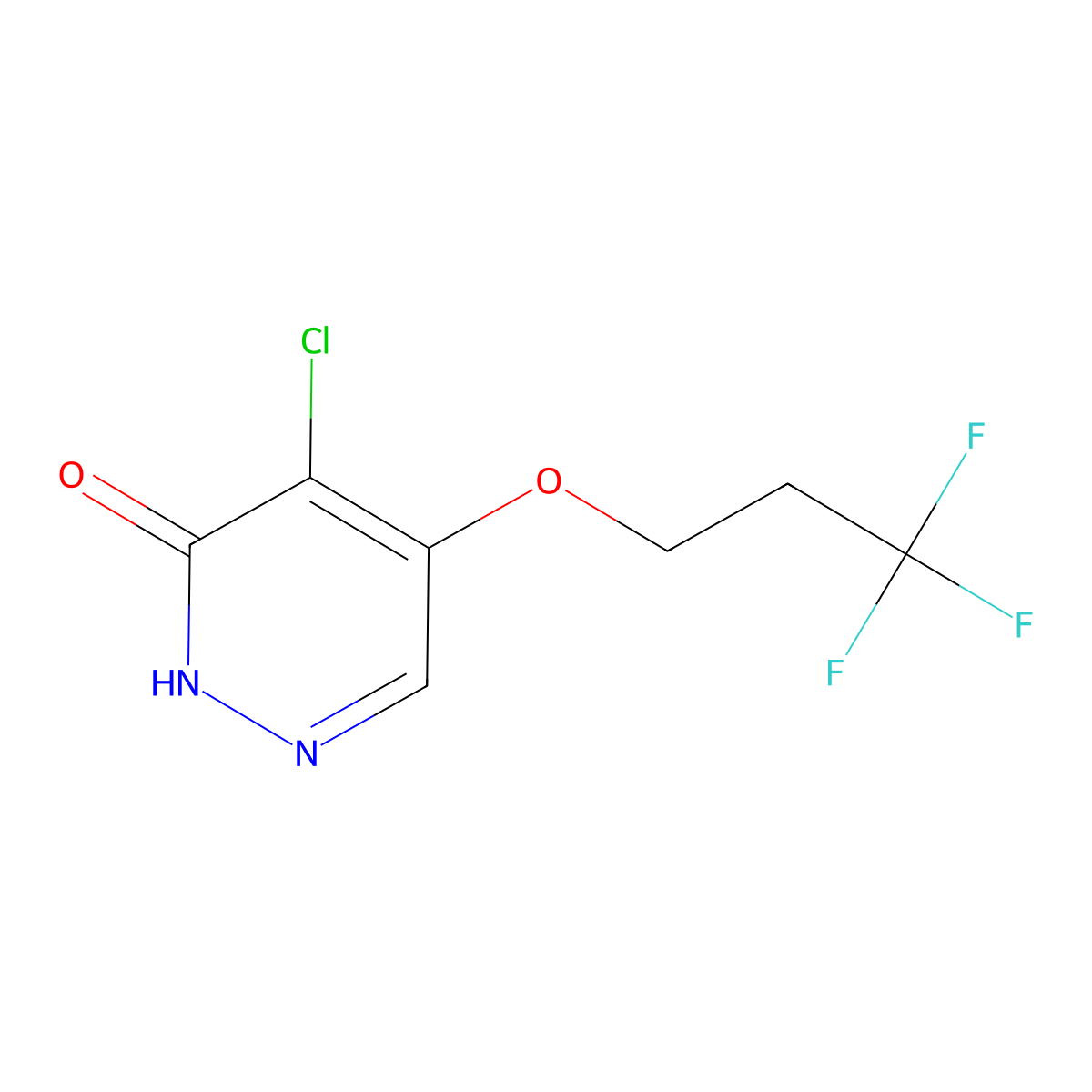 4-Chloro-5-(3,3,3-trifluoropropoxy)pyridazin-3(2H)-one molecular structure, CAS 1346697-63-9