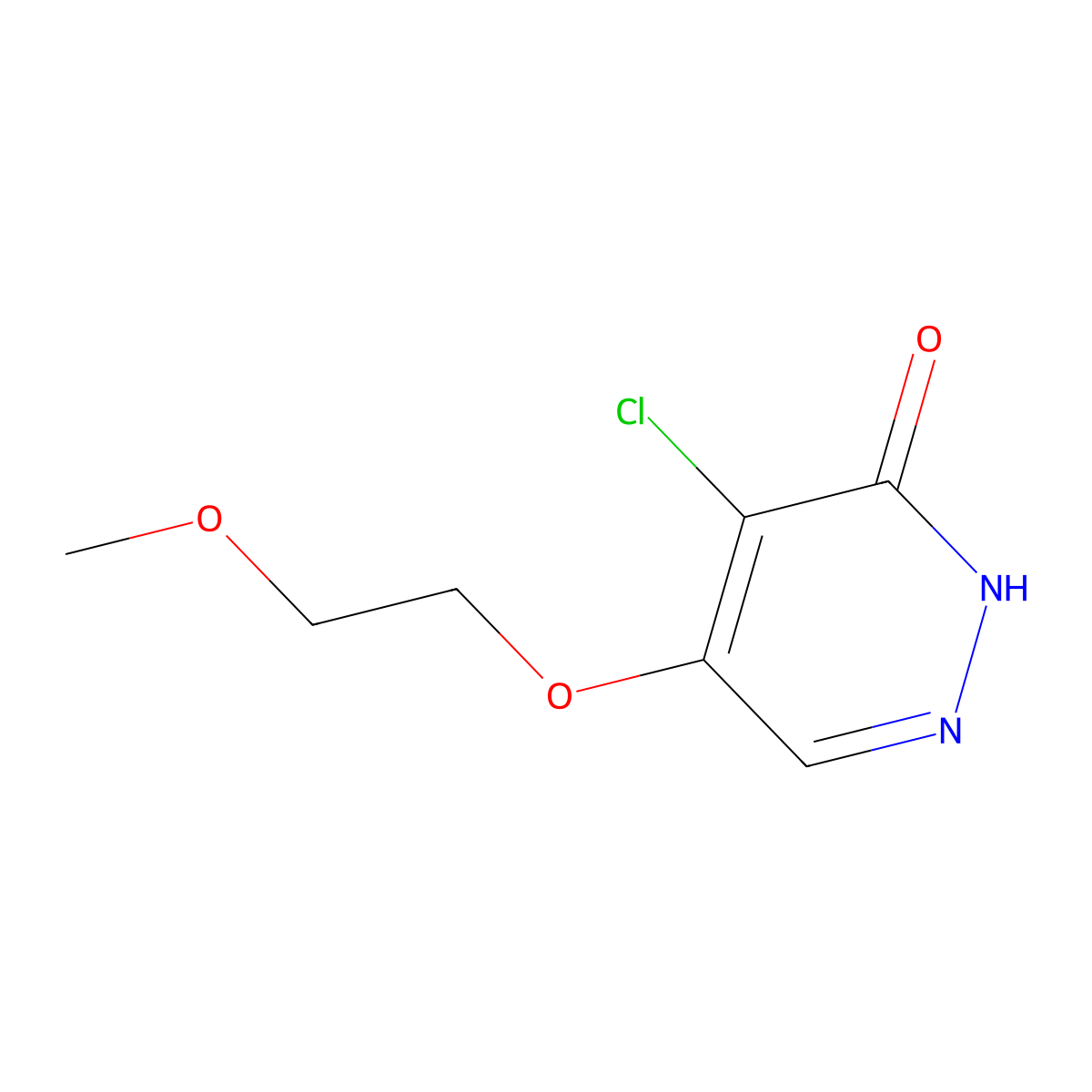 4-Chloro-5-(2-methoxyethoxy)pyridazin-3(2H)-one molecular structure, CAS 1346697-64-0