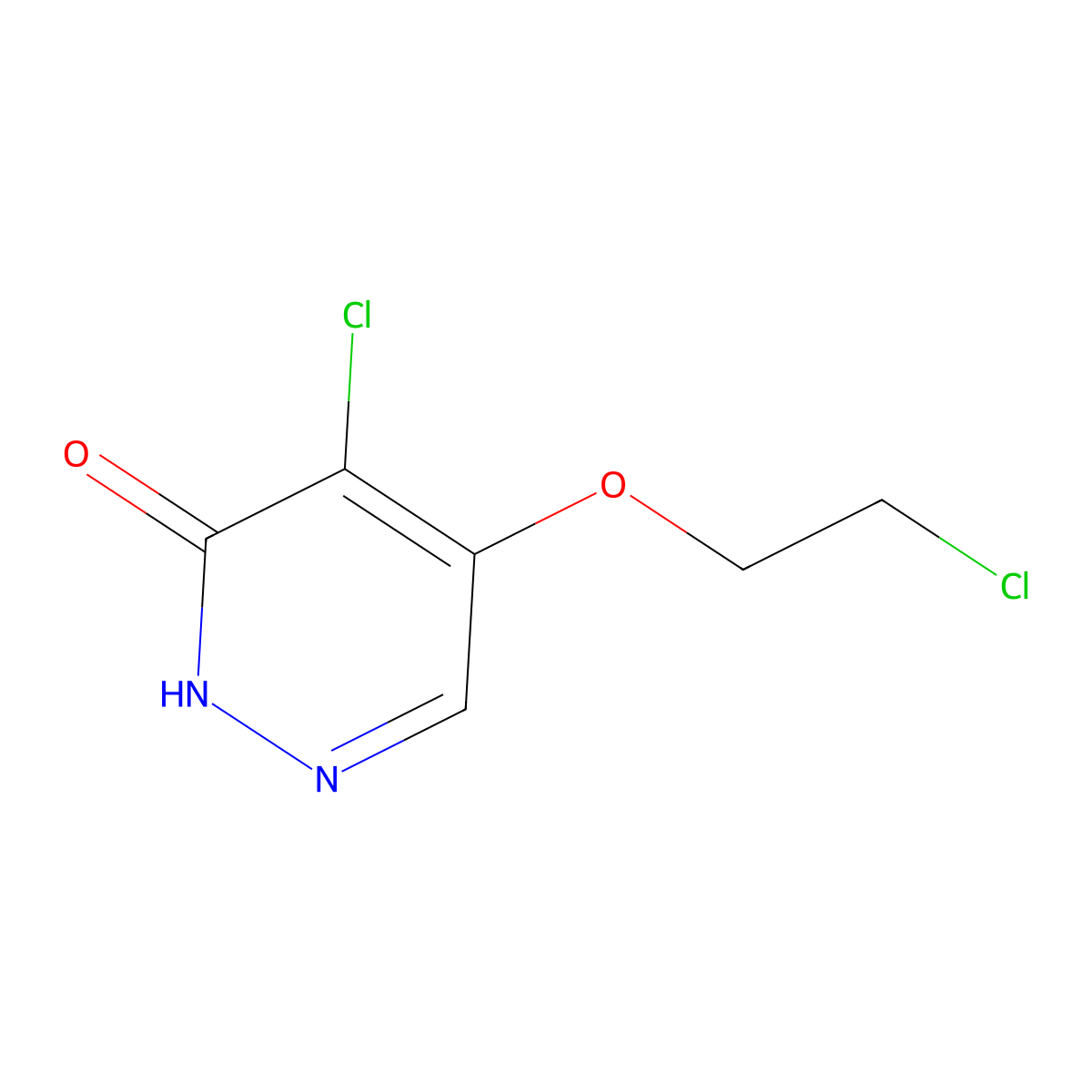 4-Chloro-5-(2-chloroethoxy)pyridazin-3(2H)-one molecular structure, CAS 1346697-69-5