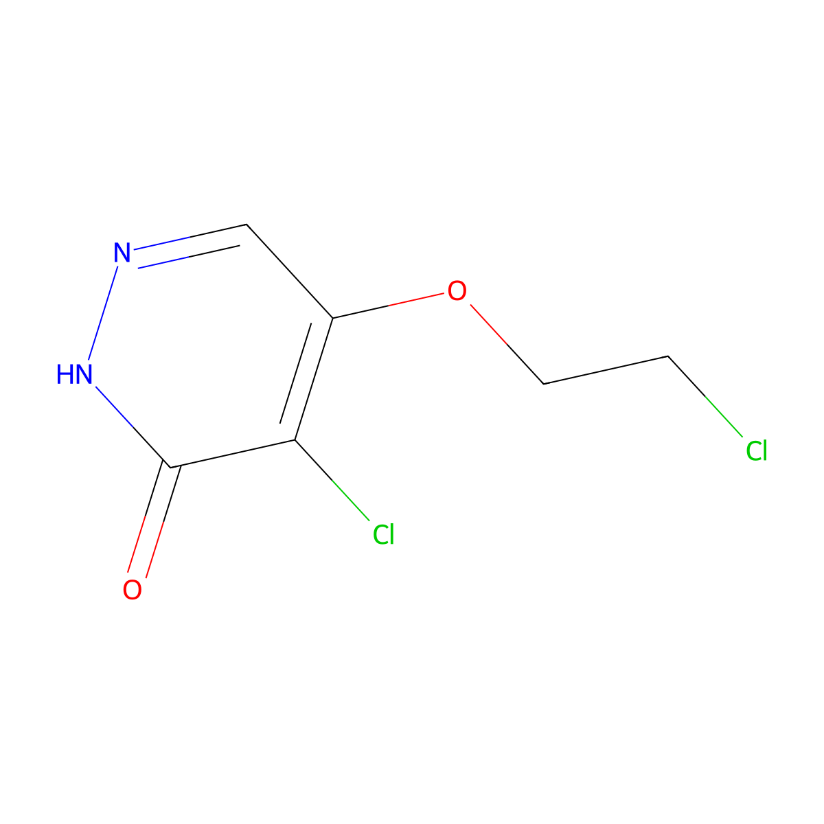 4-Chloro-5-(2-chloroethoxy)pyridazin-3(2H)-one molecular structure, CAS 1346697-69-5