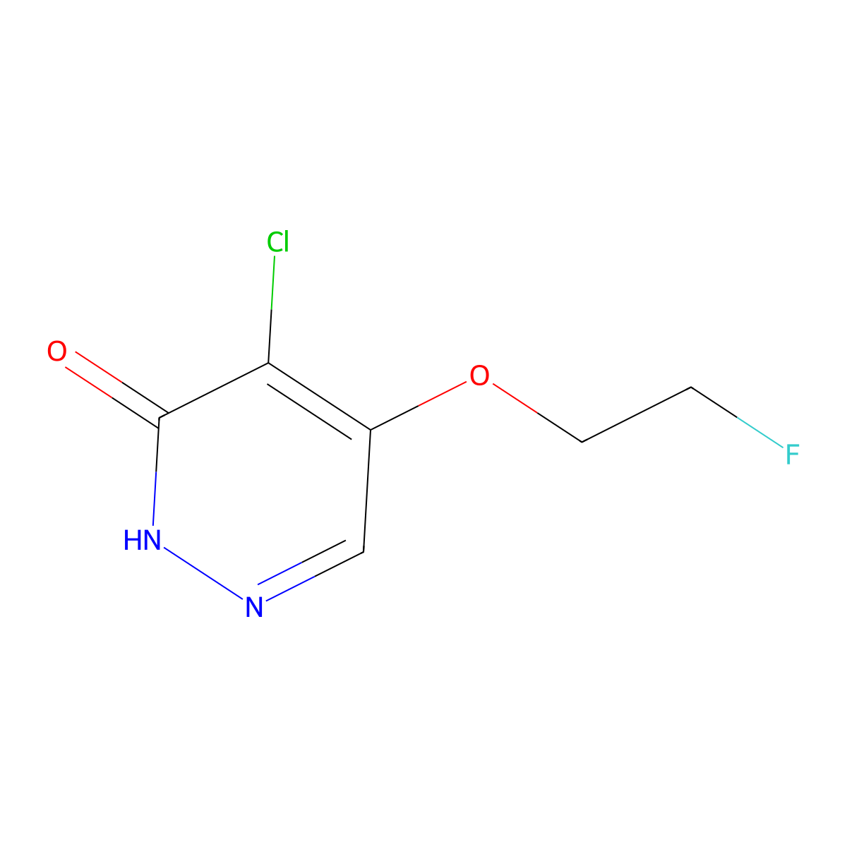 4-Chloro-5-(2-fluoroethoxy)pyridazin-3(2H)-one molecular structure, CAS 1346697-70-8
