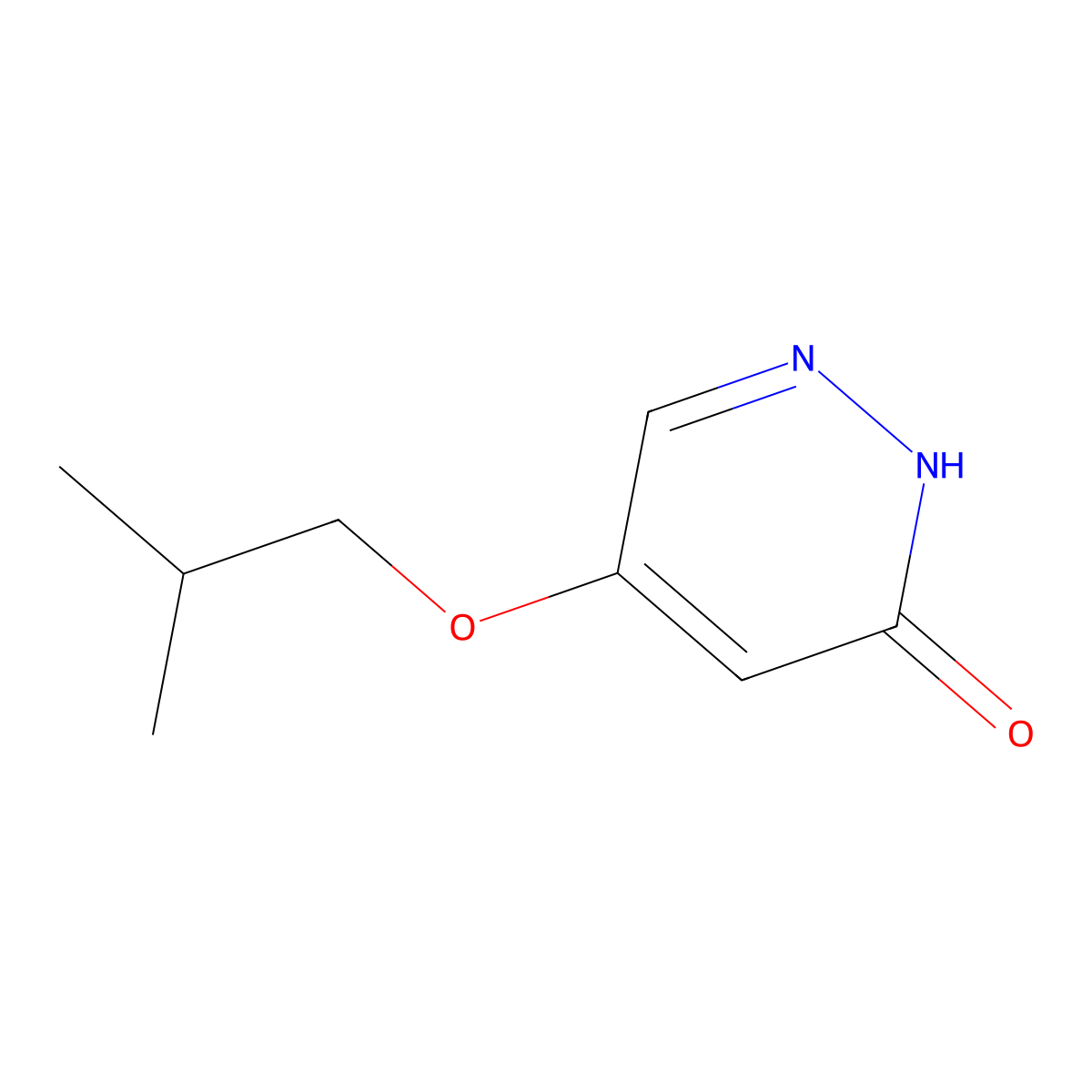 5-isobutoxypyridazin-3(2H)-one molecular structure, CAS 1346697-73-1