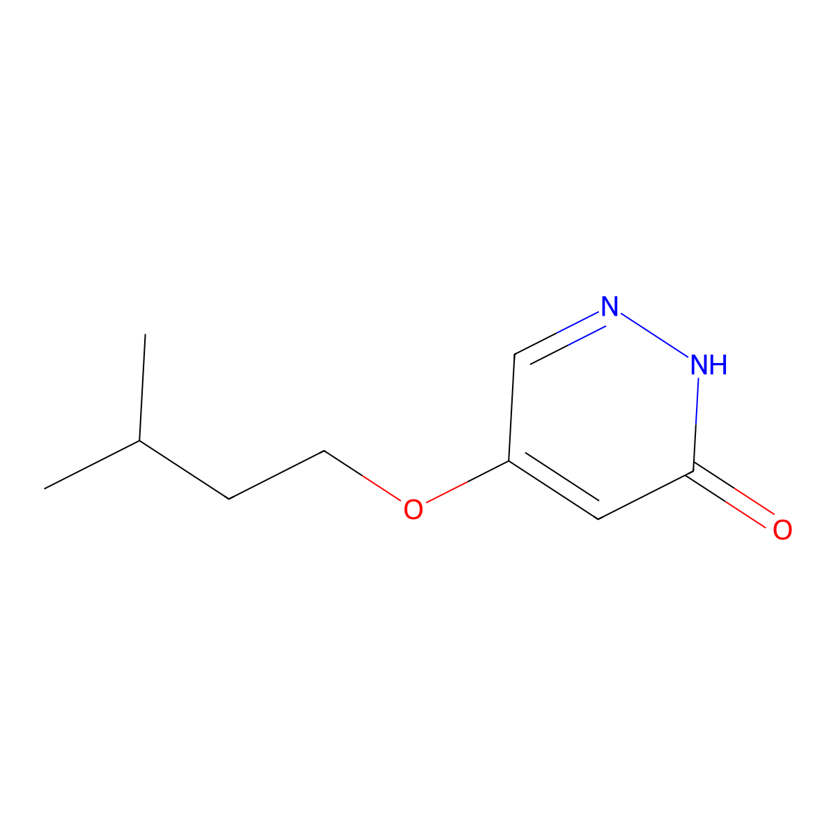 5-(isopentyloxy)pyridazin-3(2H)-one molecular structure, CAS 1346697-76-4