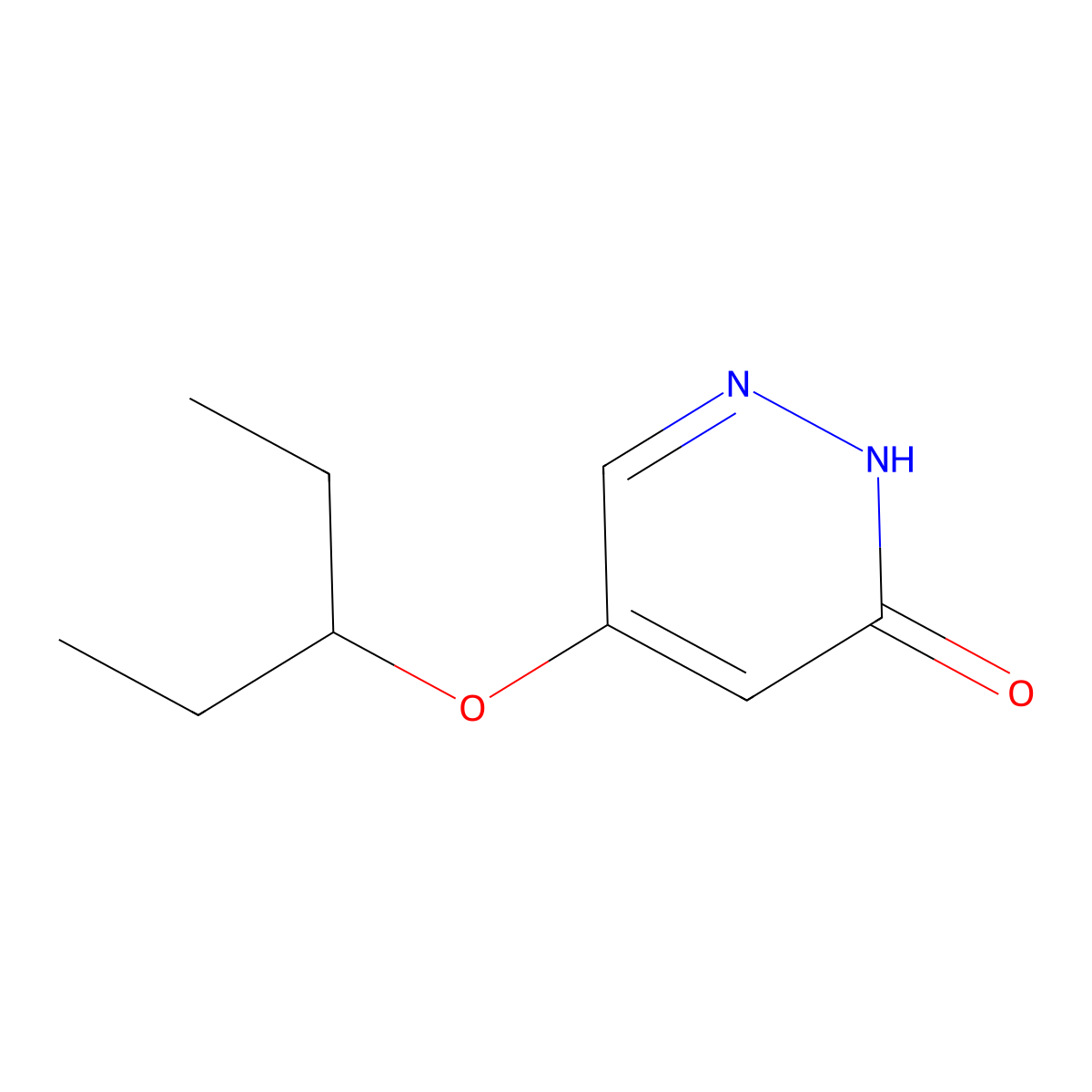 5-(pentan-3-yloxy)pyridazin-3(2H)-one molecular structure, CAS 1346697-80-0