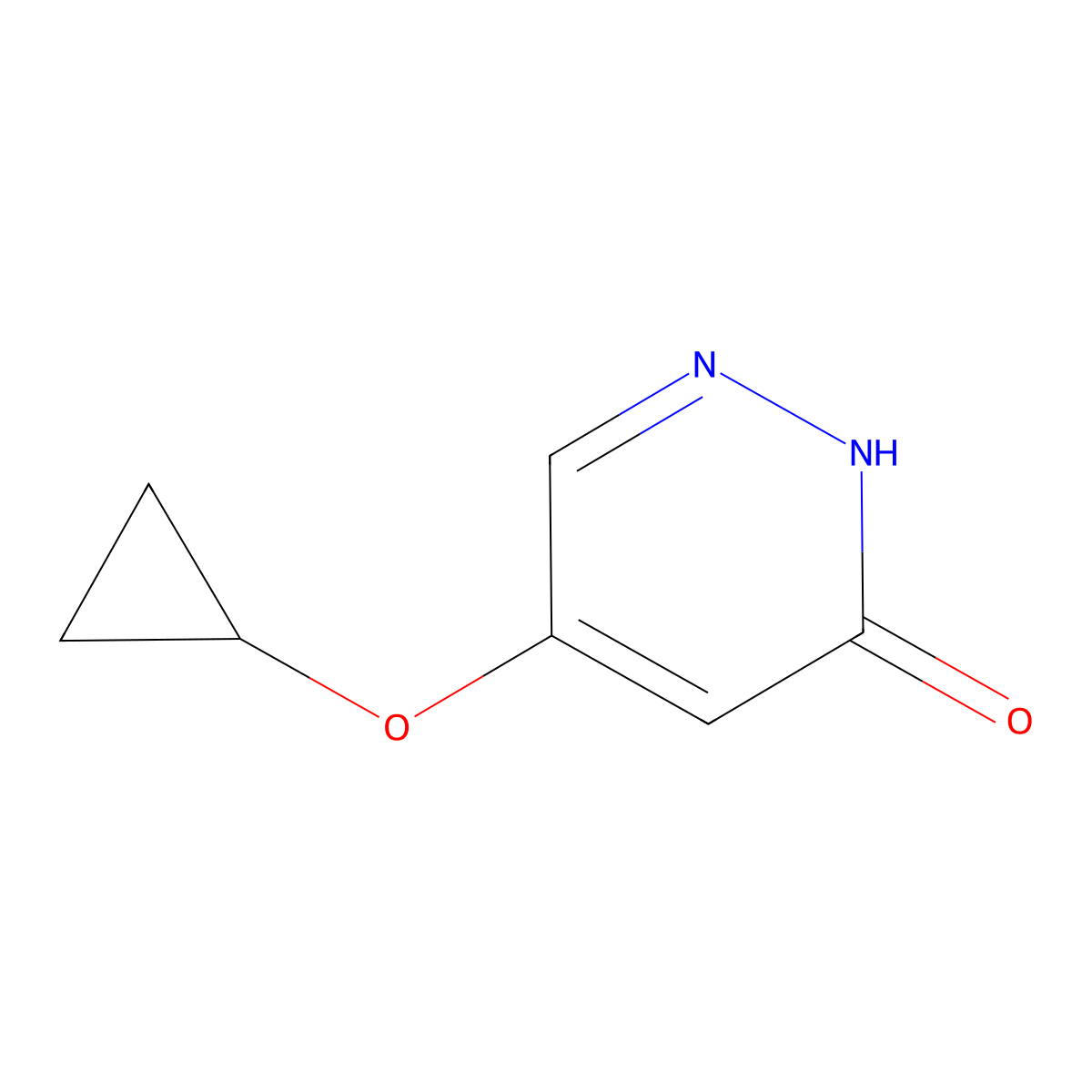 5-cyclopropoxypyridazin-3(2H)-one molecular structure, CAS 1346697-81-1