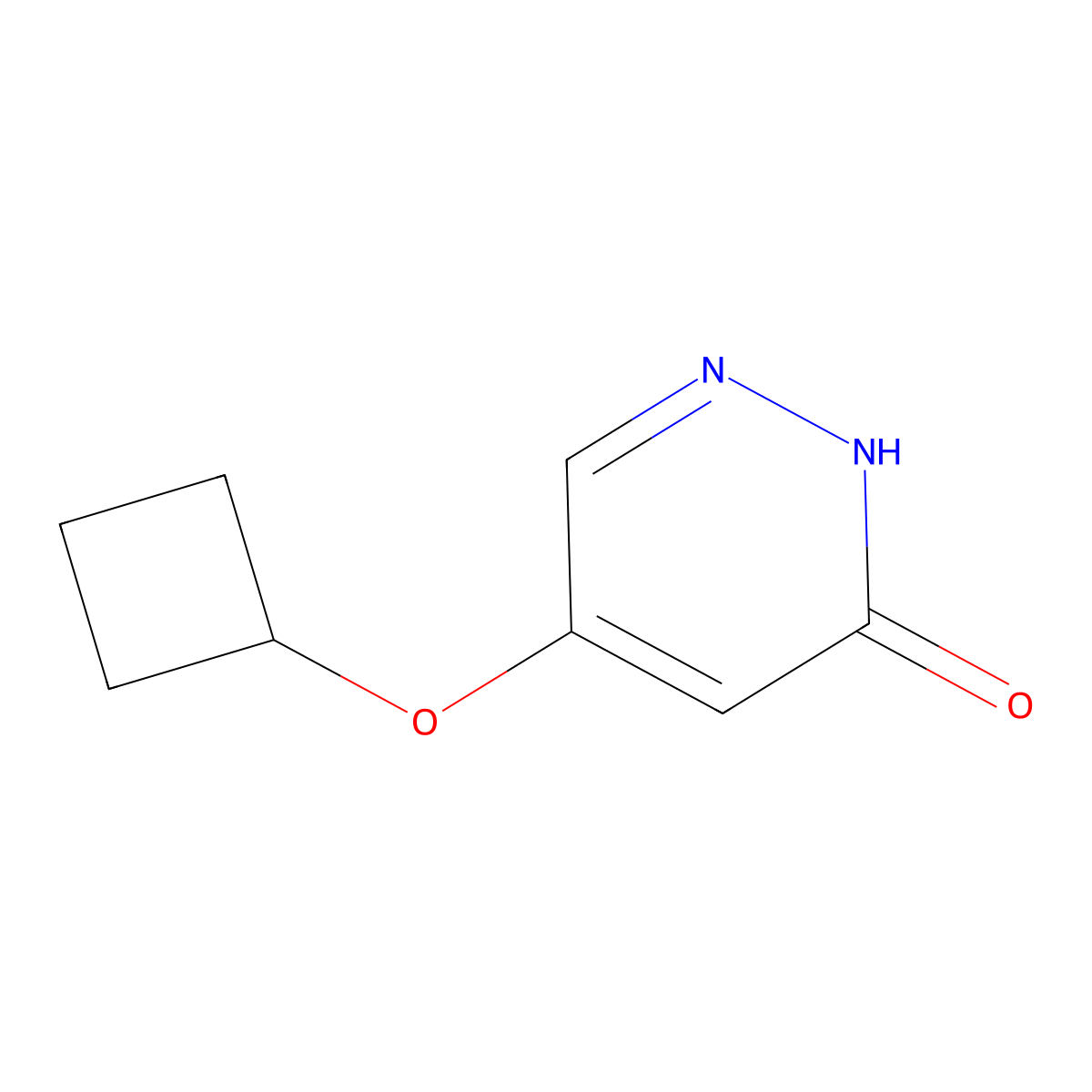 5-cyclobutoxypyridazin-3(2H)-one molecular structure, CAS 1346697-82-2
